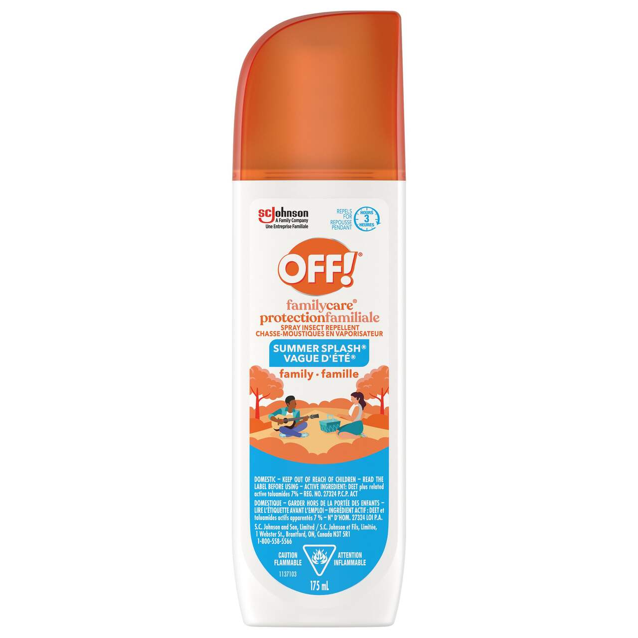 OFF! FamilyCare 2-Hour 7% DEET Pump Mosquito/Insect Repellent Spray, Summer  Splash, 175-mL