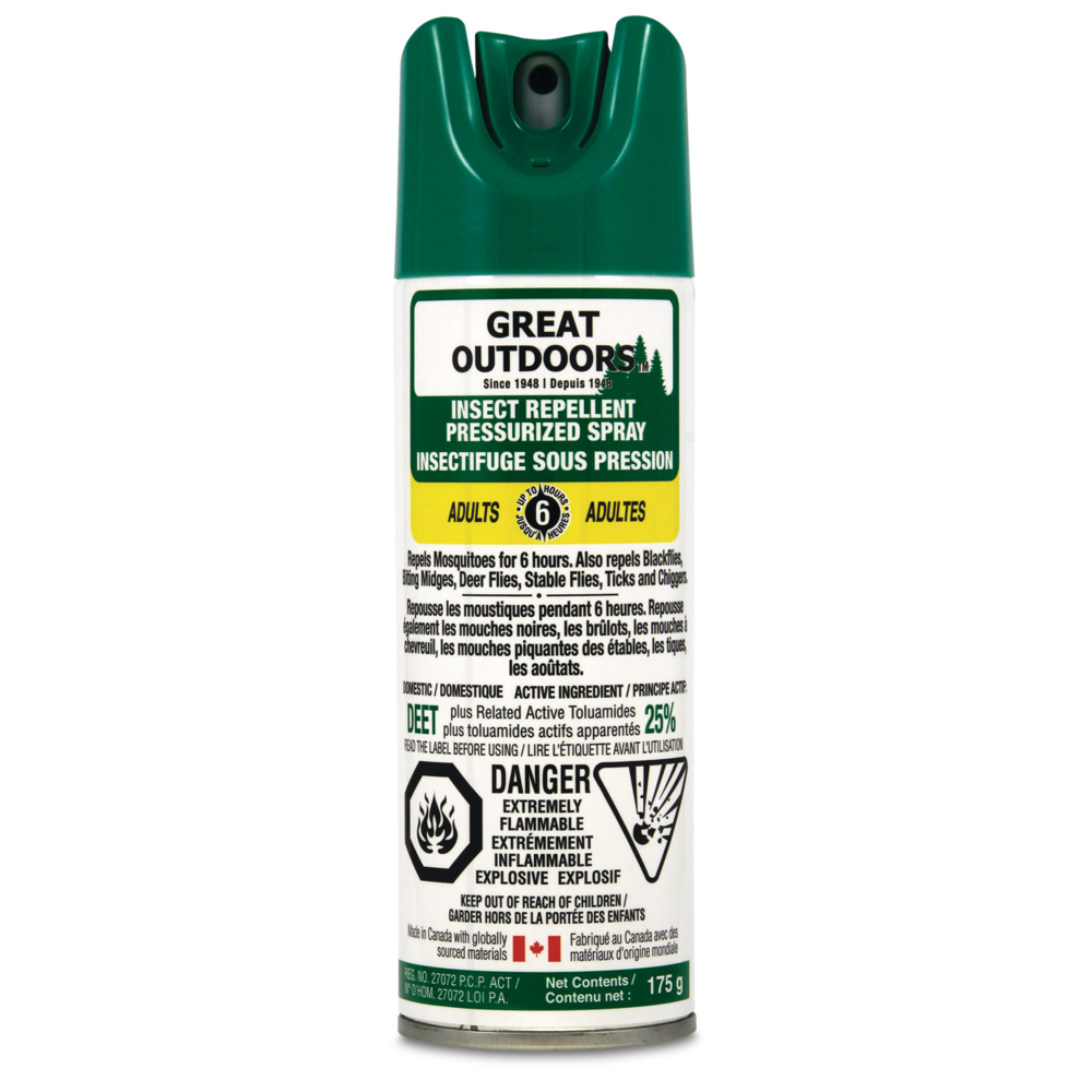 Watkins Great Outdoors 6-Hour 25% DEET Aerosol Mosquito/Insect Repellent  Spray, 175-g