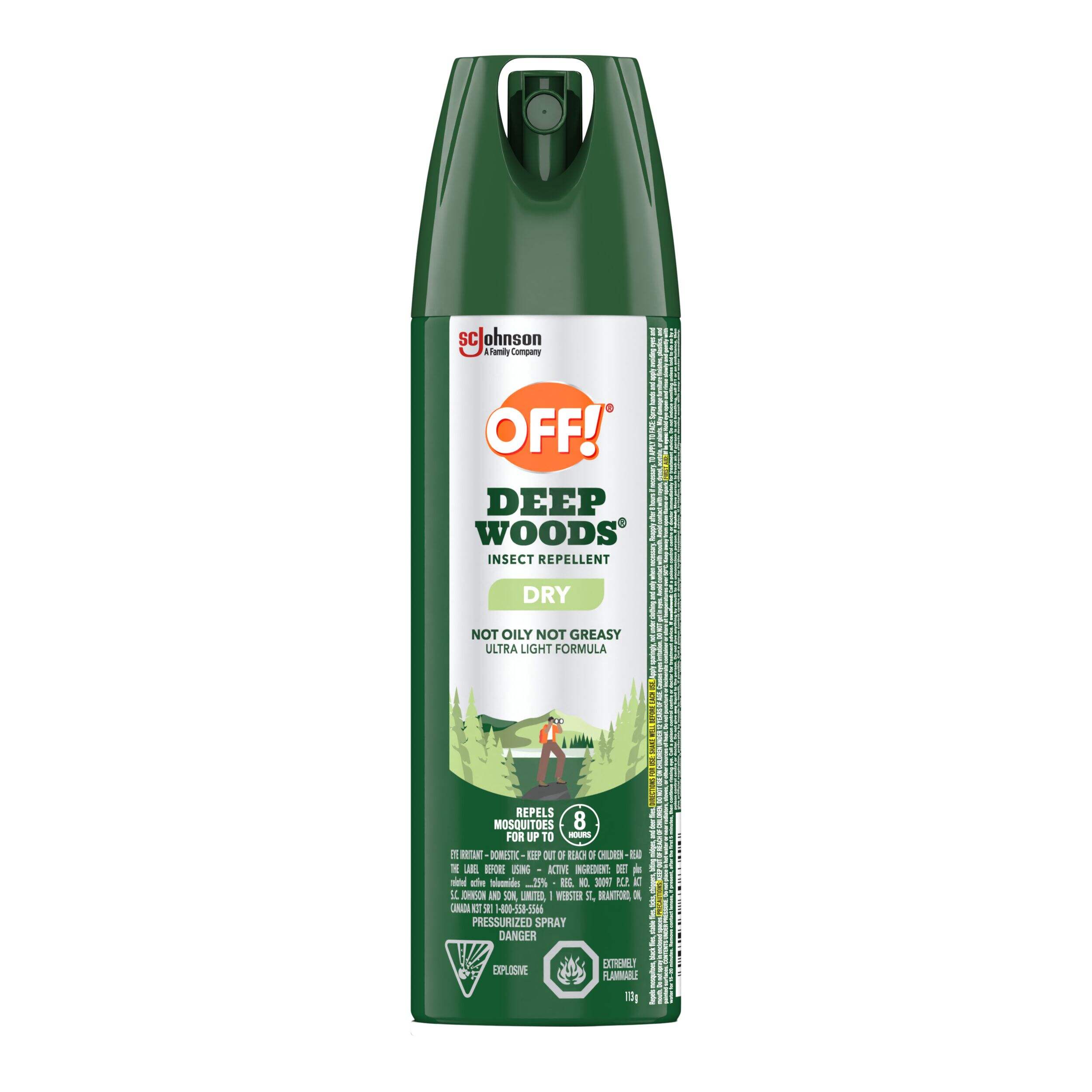 OFF! Deep Woods 8Hour 25 DEET Dry Aerosol Mosquito/Insect Repellent