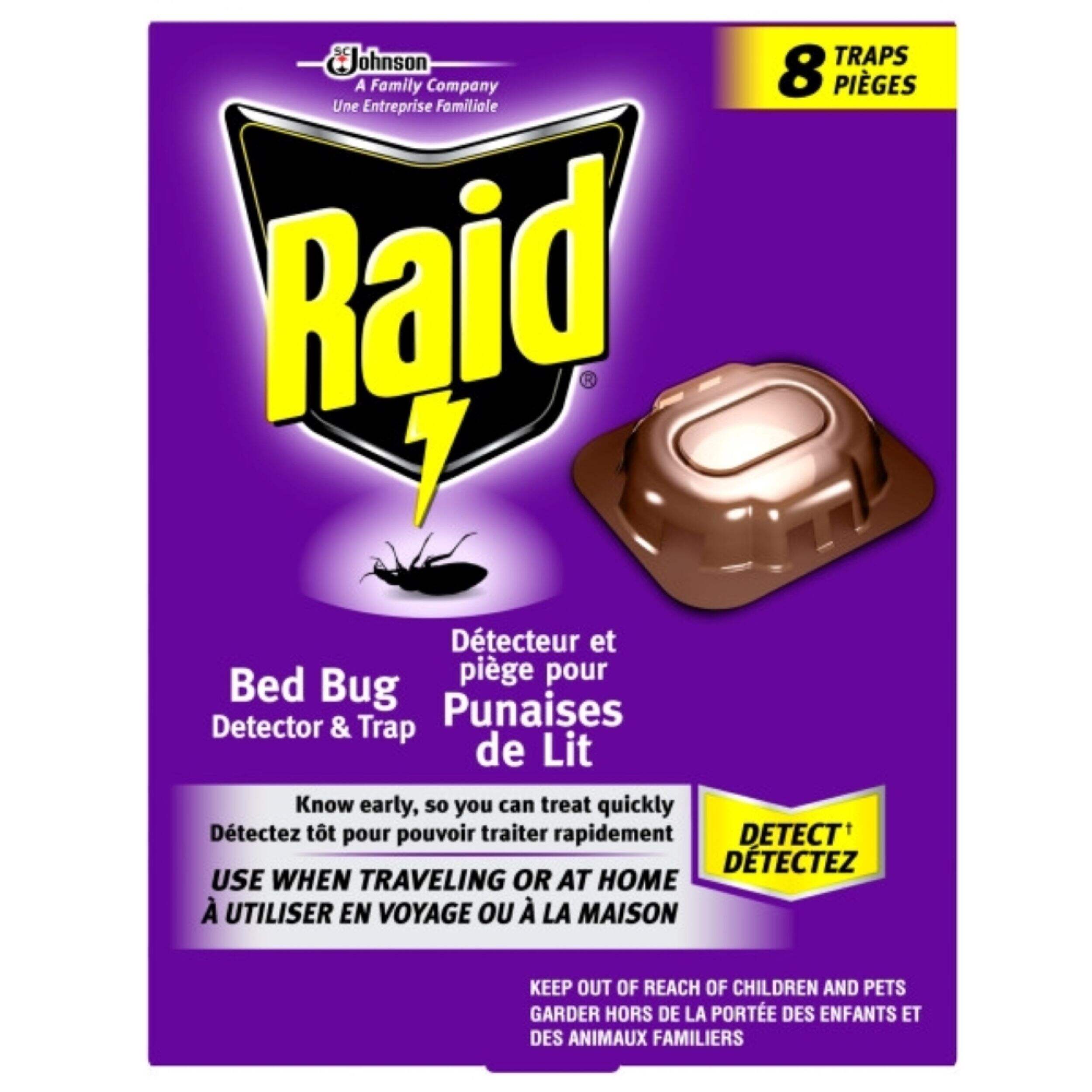 Raid Indoor Bed Bug Killer Detector & Trap, 8-pk Front_Flat