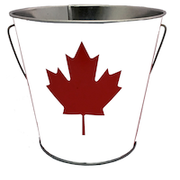 Bougie en seau chasse-moustiques à la citronnelle de la fête du Canada, couleurs variées, 828 mL