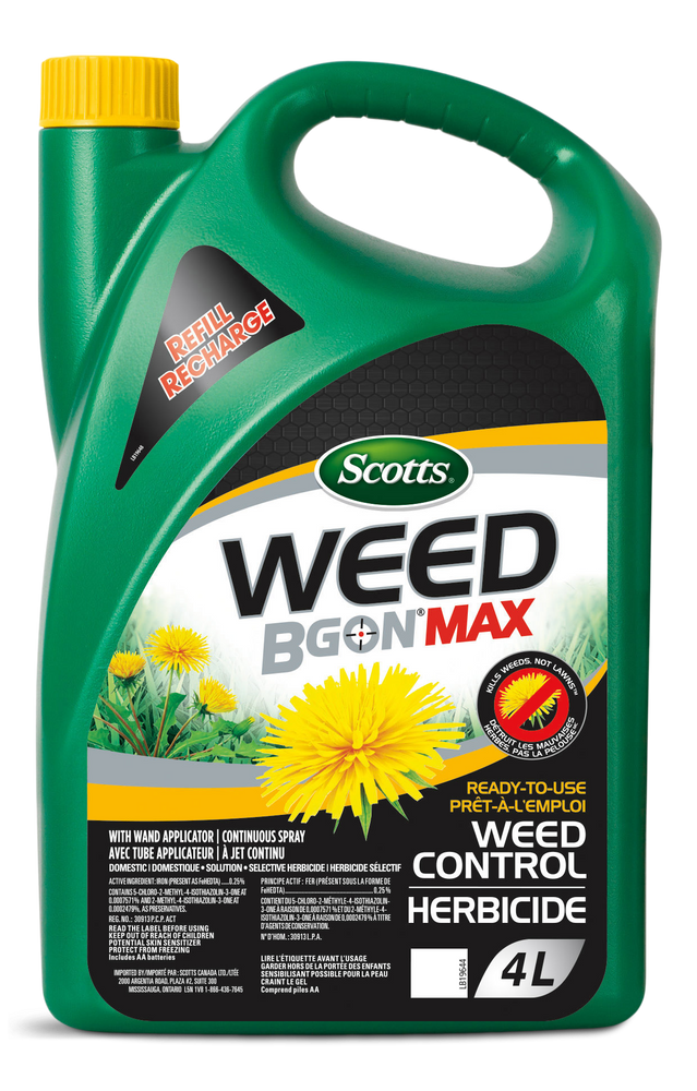 Scotts Weed B Gon MAX Ready-To-Use Weed Control for Lawns Refill, 4-L ...