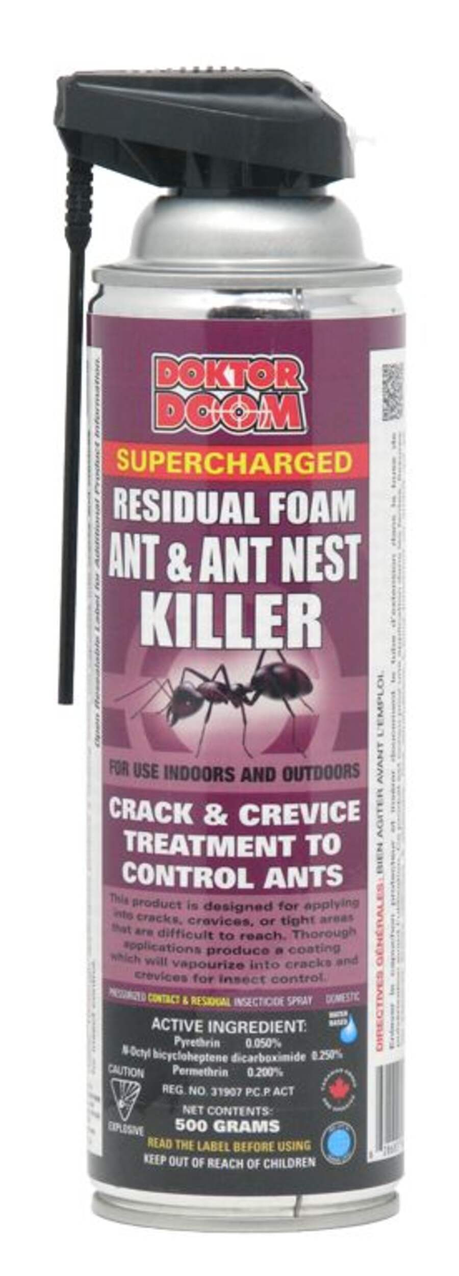 Doktor Doom Supercharged Residual Foam Ant & Ant Nest Killer Front_Flat