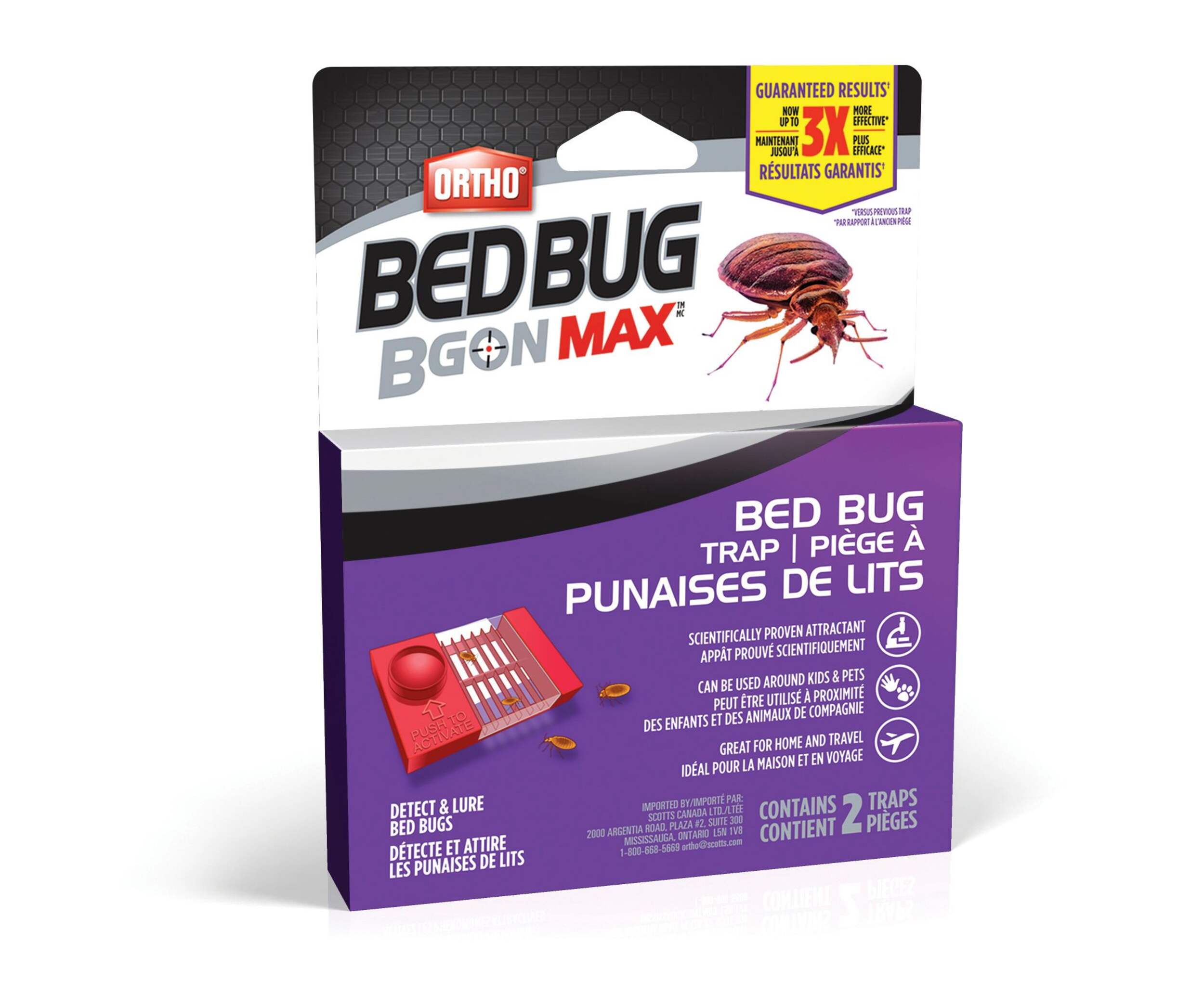 Ortho® Bed Bug B Gon® MAX Indoor Bed Bug Trap, 2-pk Front_Angled_Right