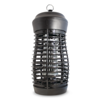 PIC 15W 1500V Weather-Proof Black UV Light Hanging Mosquito/Bug Zapper Lantern Front_Flat