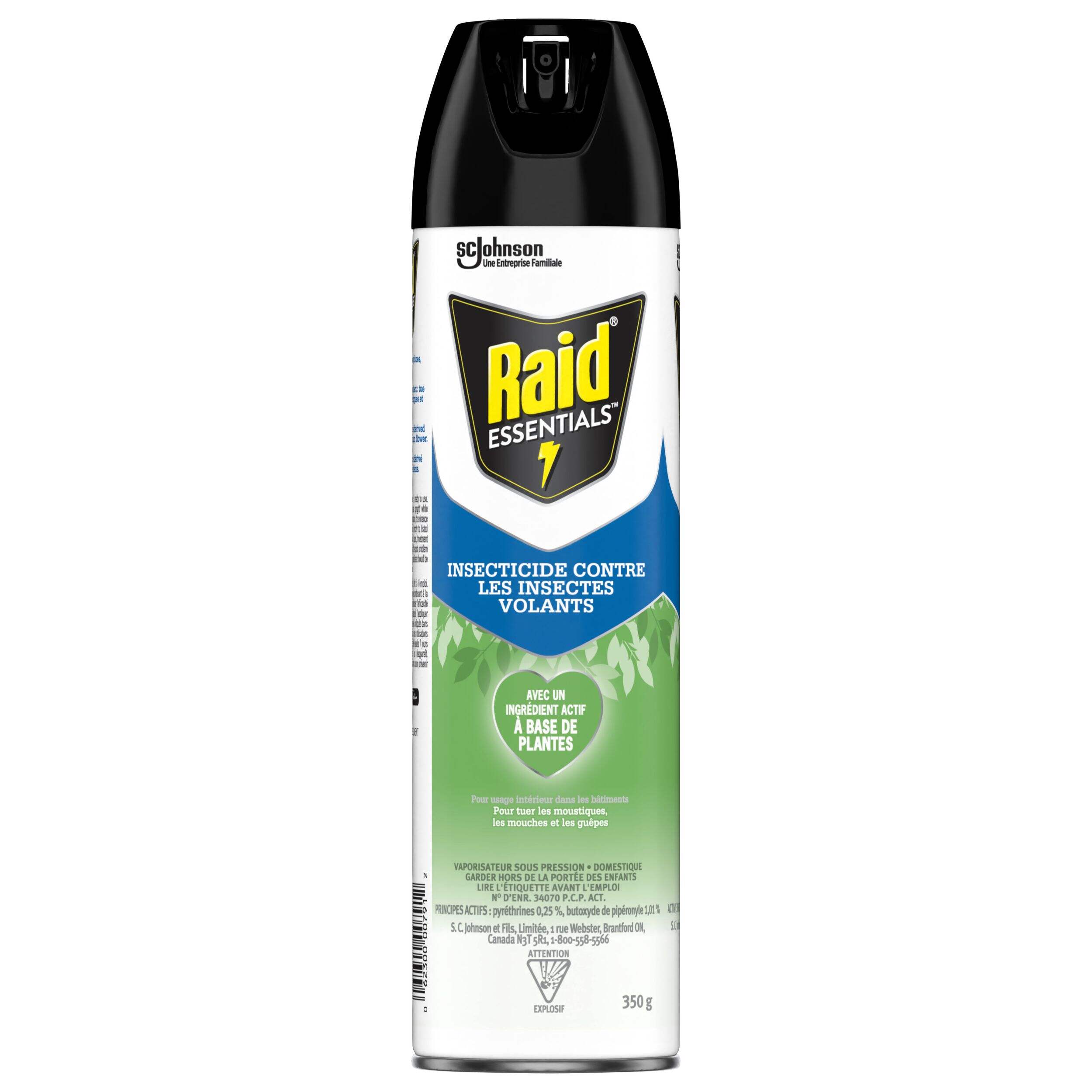 Insecticide pour mouches et moustiques Raid Essentials, 350 g Front_Flat