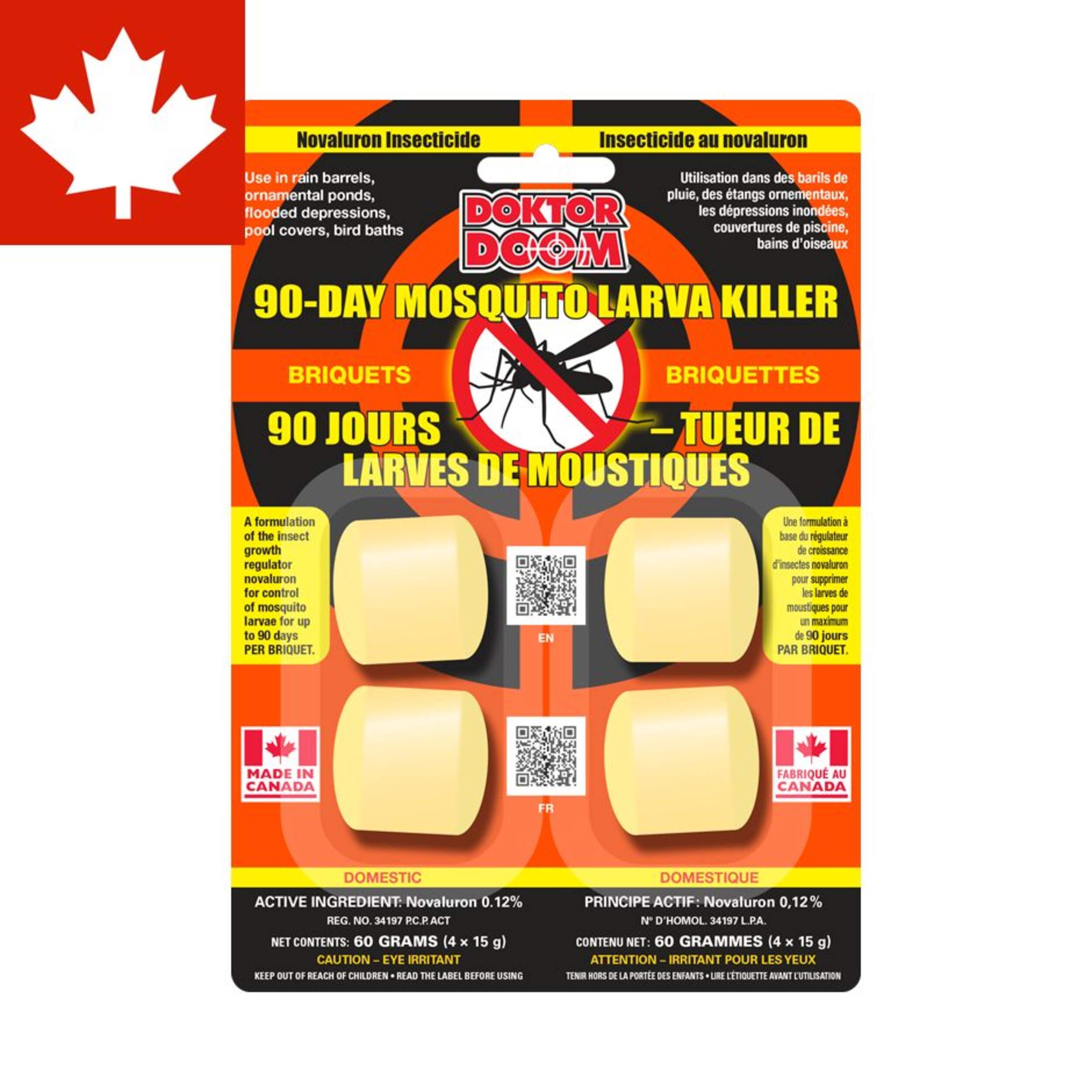 Insecticide pour moustiques et insectes Doktor Doom, 90 jours, paq. 4 Front_Flat