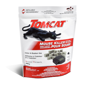Piège à souris rechargeable Tomcat intérieur et extérieur avec 16 appâts