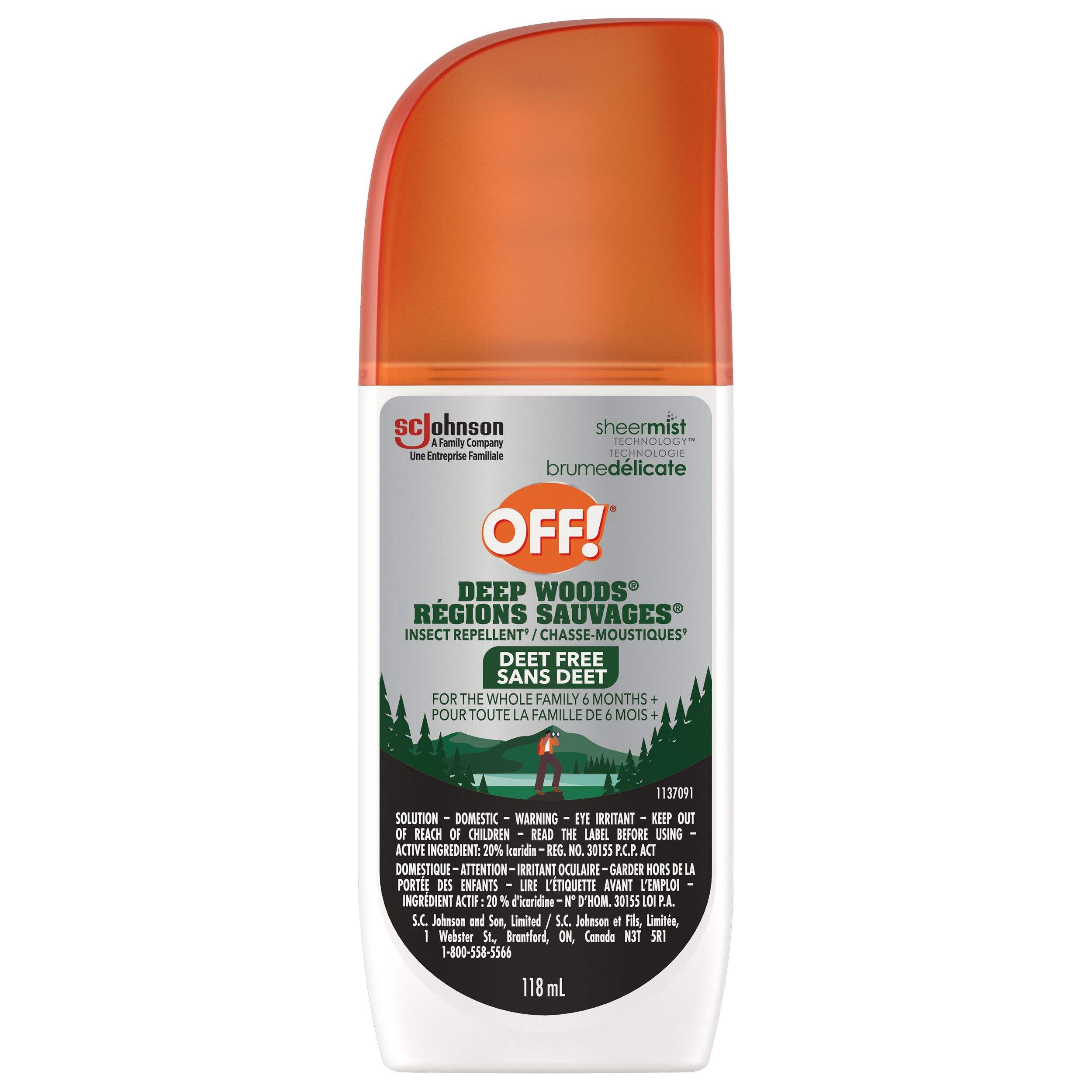 Off Deep Woods Deet Free Repellent, 118-ml Front_Flat