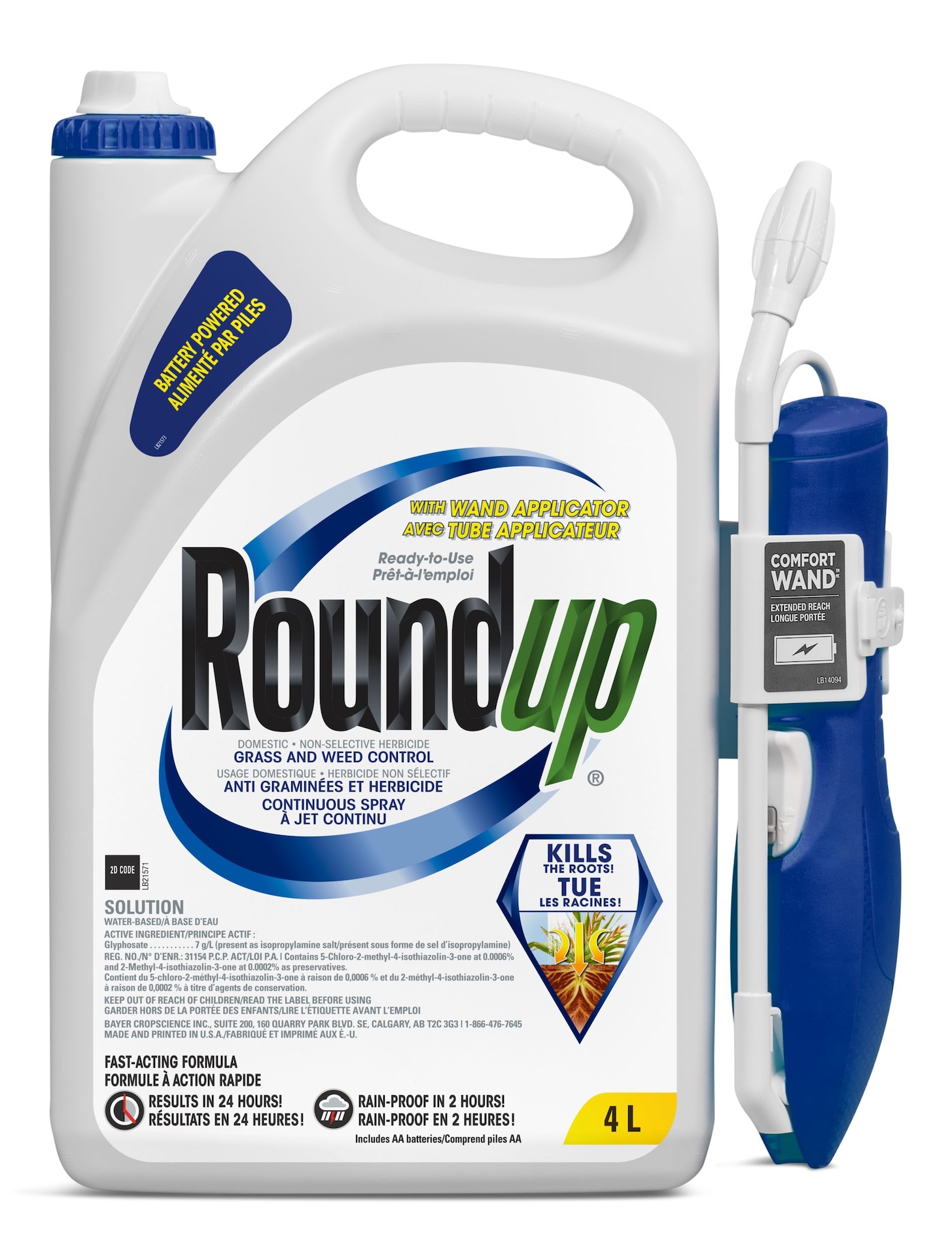 Roundup Weed Killer with BatteryPowered Wand, 4L Canadian Tire