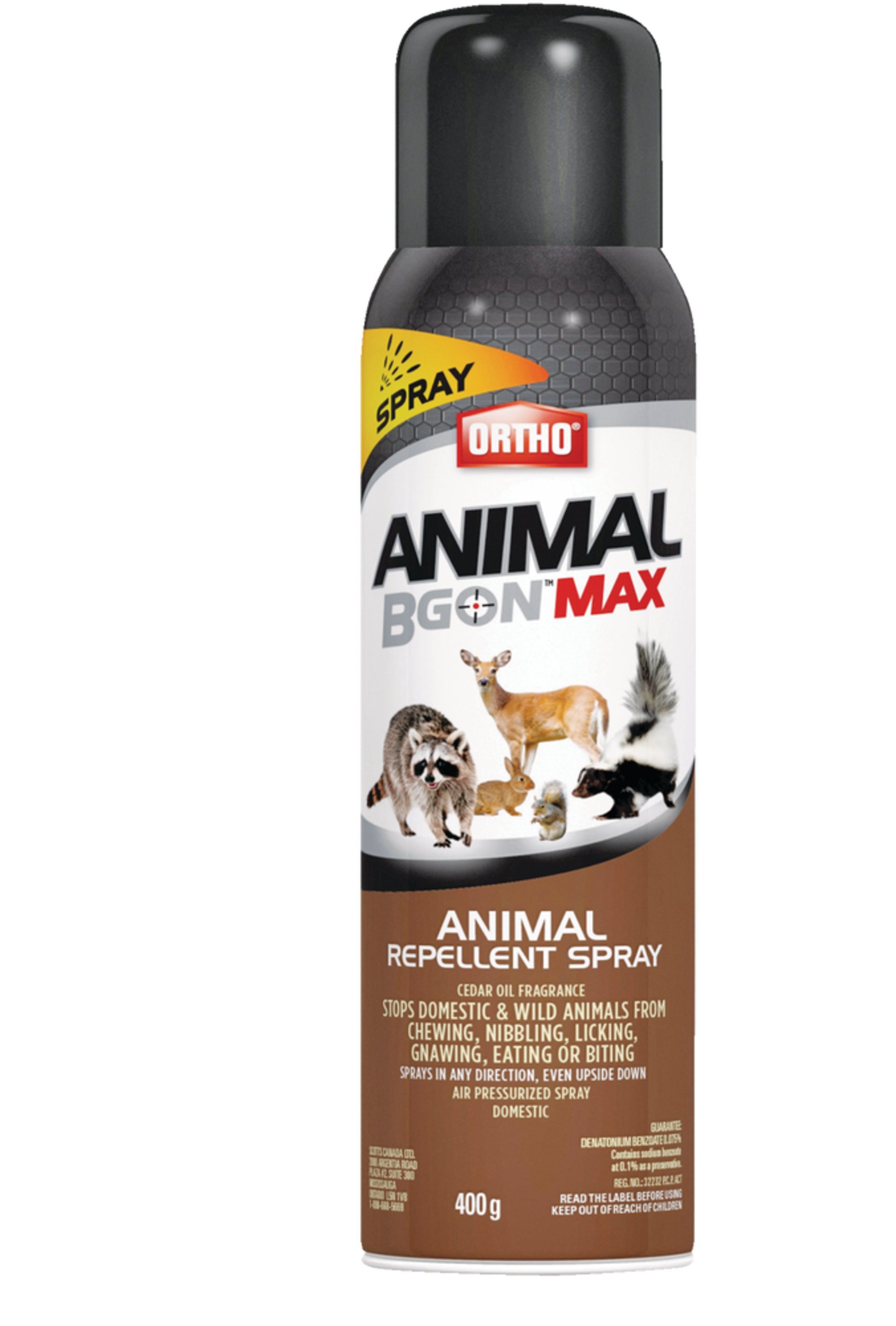 Répulsif pour animaux à vaporiser prêt à l'emploi pour l'extérieur Ortho Animal B Gon MAX, 400 g Front_Flat