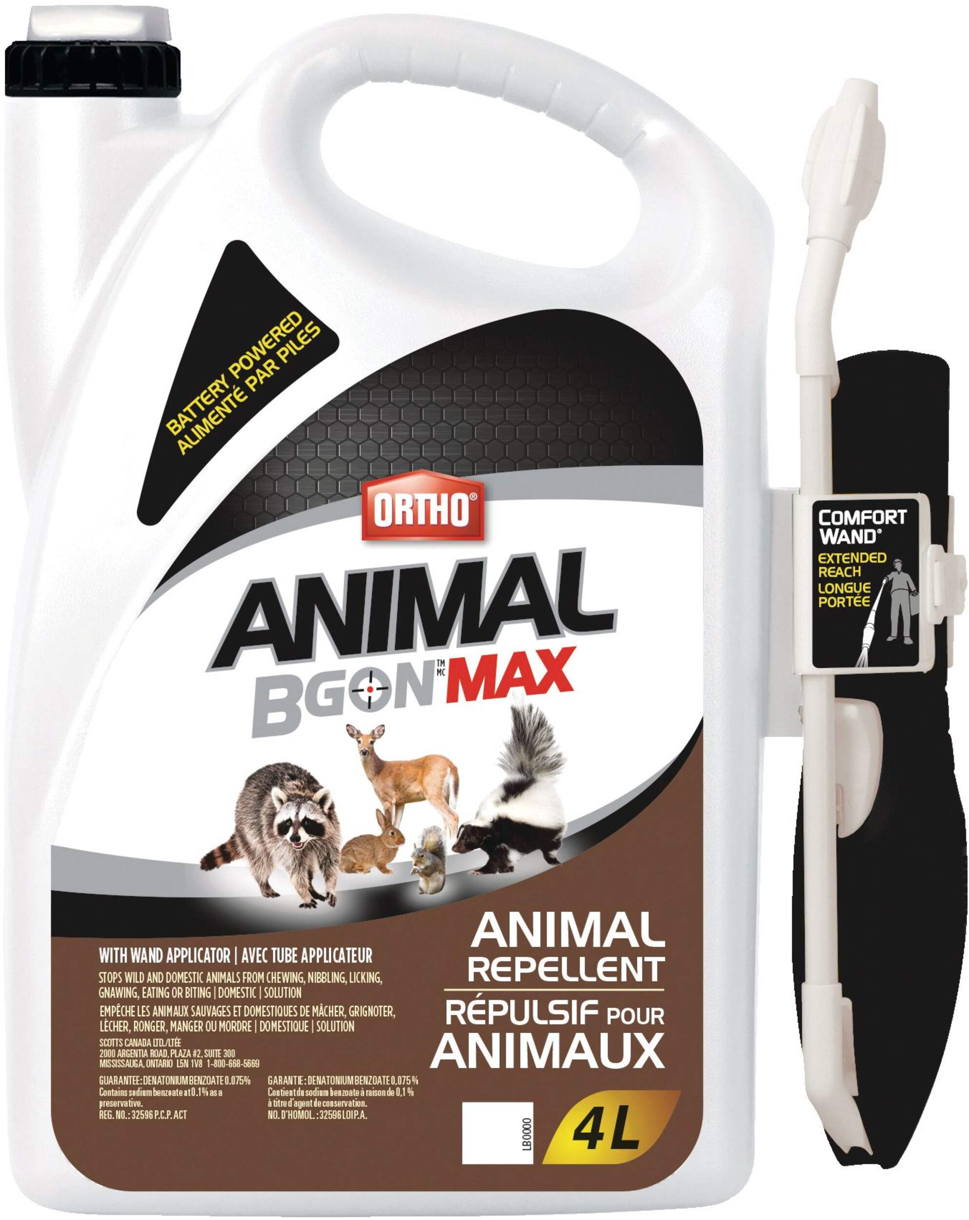 Ortho Animal B Gon MAX - Répulsif d'extérieur pour animaux, 4-L Front_Flat