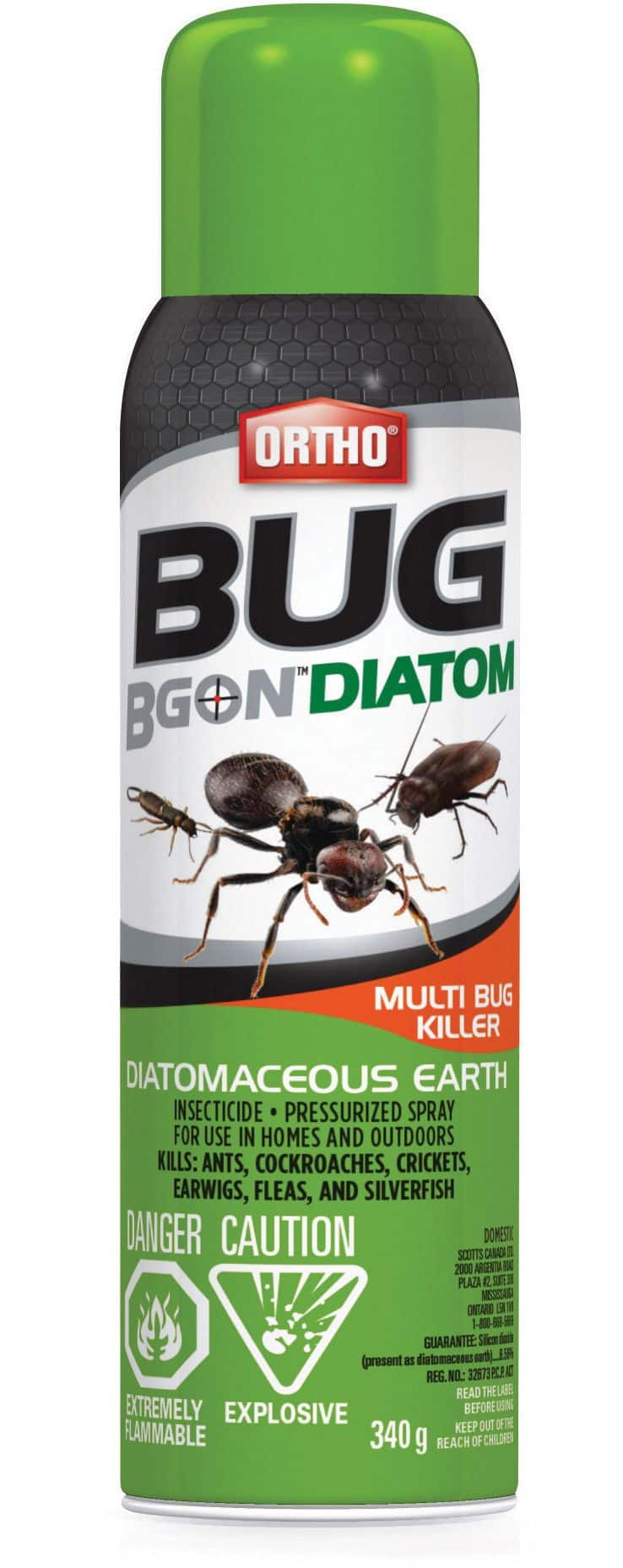 Ortho® Bug B Gon™ Multi Bug Killer Aerosol With Diatomaceous Earth, 340 ...