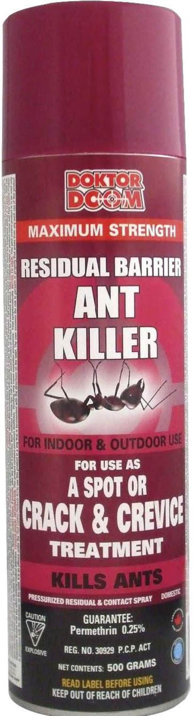 Doktor Doom Maximum Strength Indoor/Outdoor Residual Barrier Ant Killer, 500-g Front_Flat