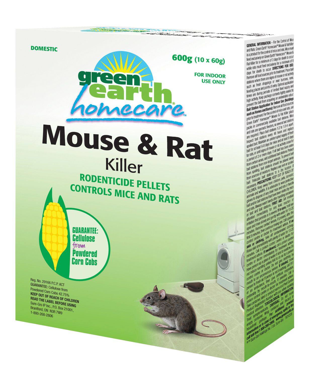 Green Earth Mouse & Rat Rodenticide Pellets, 600-g | Canadian Tire