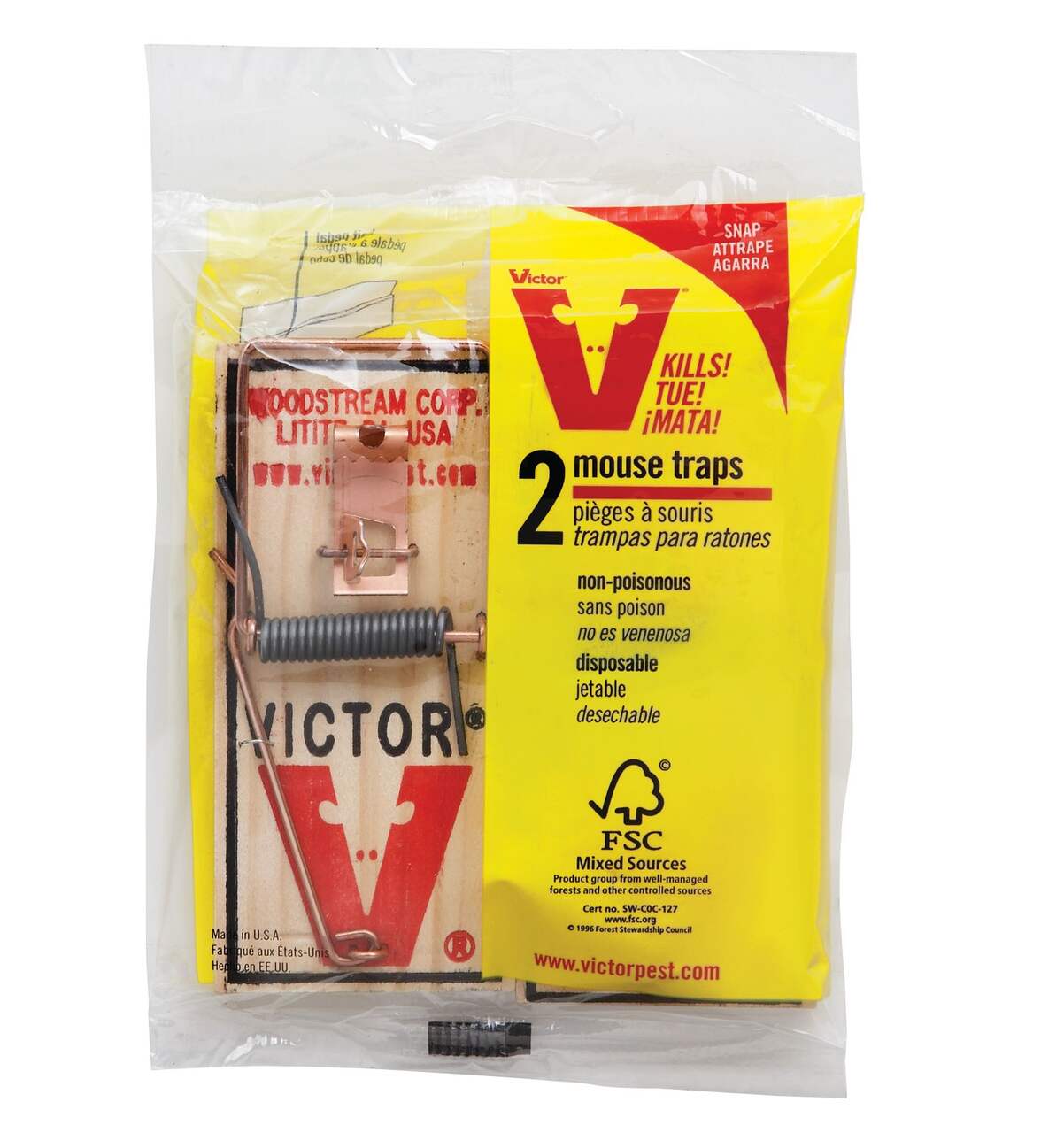 Victor Wood Metal-Pedal Mouse Trap (2 Count)