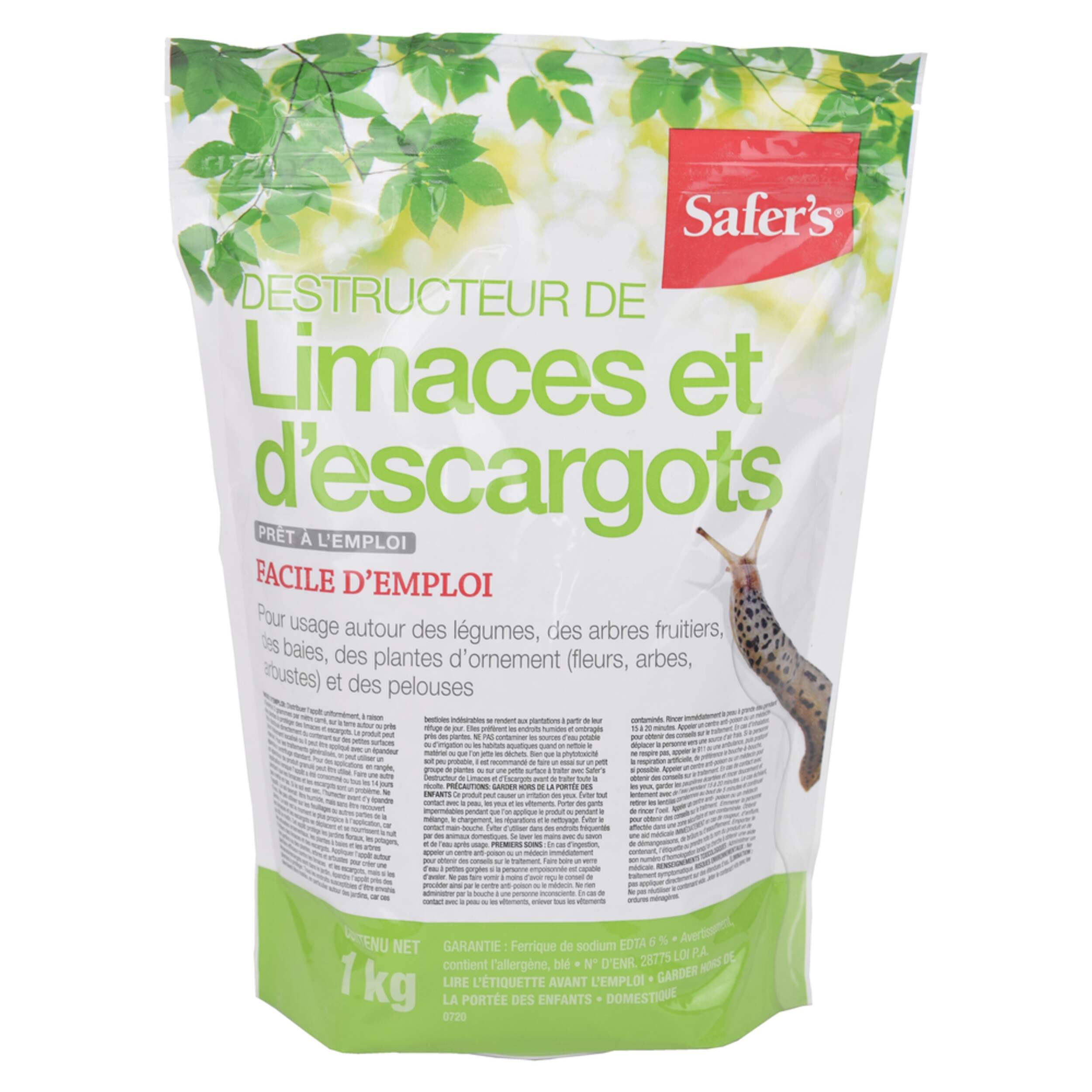 Insecticide pour limaces et escargots Safer's prêt à l'emploi, 1 kg Front_Flat