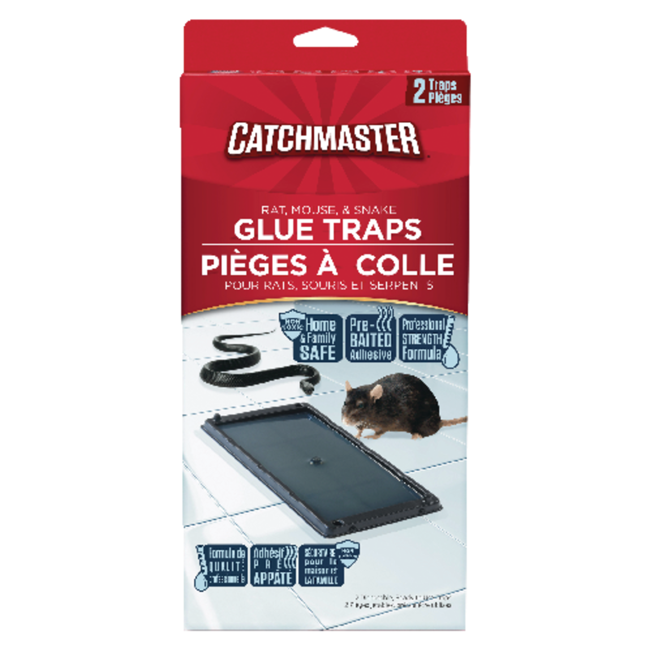 Pièges collants pour rat Catchmaster, paq. 2