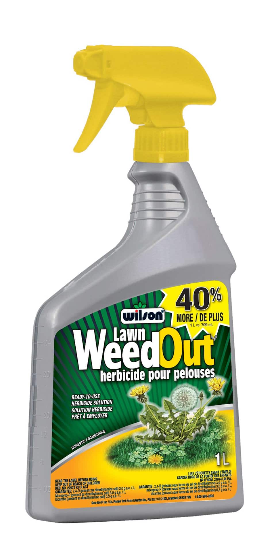 Herbicide pour pelouse avec pulvérisateur à piles WEED OUT de Wilson