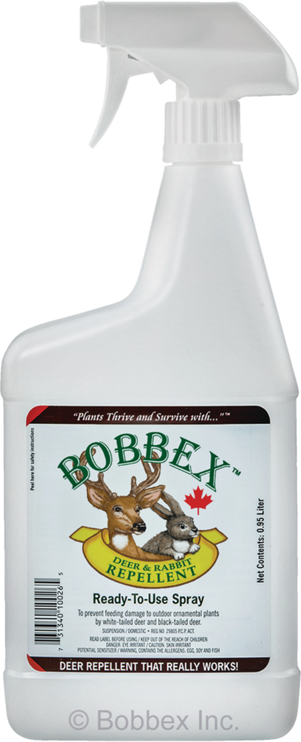 Bobbex Outdoor Ready-to-Use Deer & Rabbit Repellent Spray, 0.92-L Front_Flat