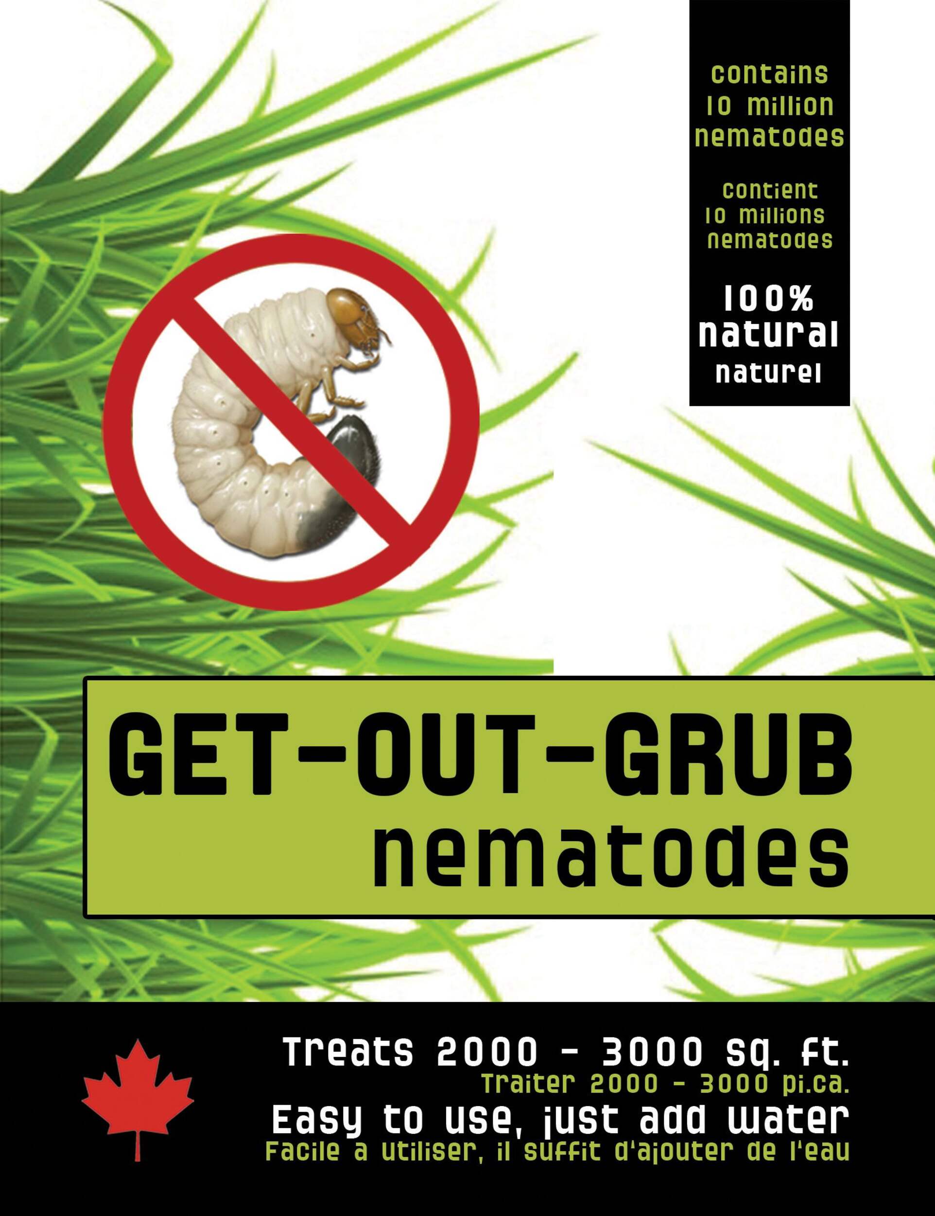 Natural Insect Control Lawn Beneficial Nematodes for Grubs Front_Flat