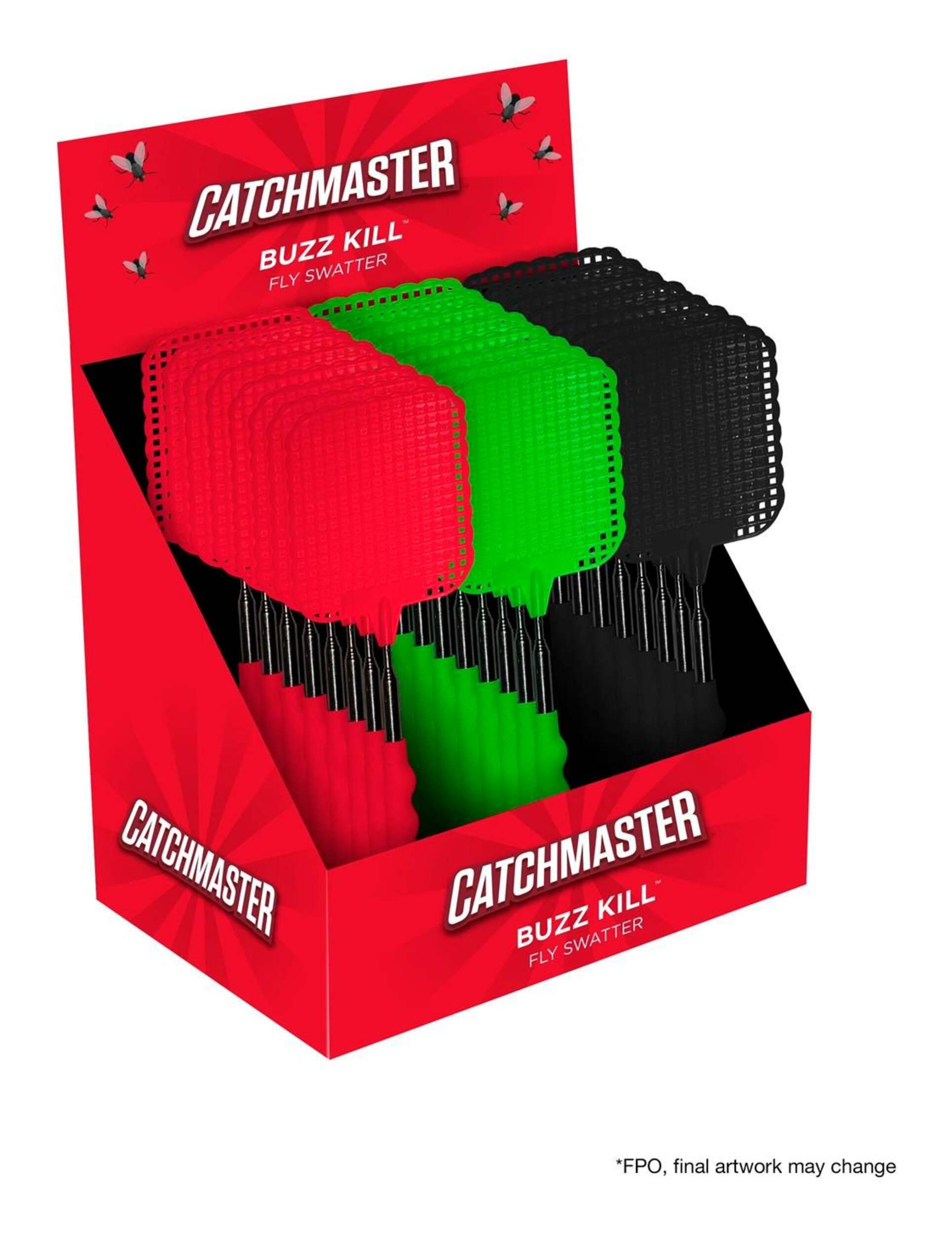Catchmaster Buzz Kill Extendable Fly Swatter Front_Three_Fourths_Angled_Right