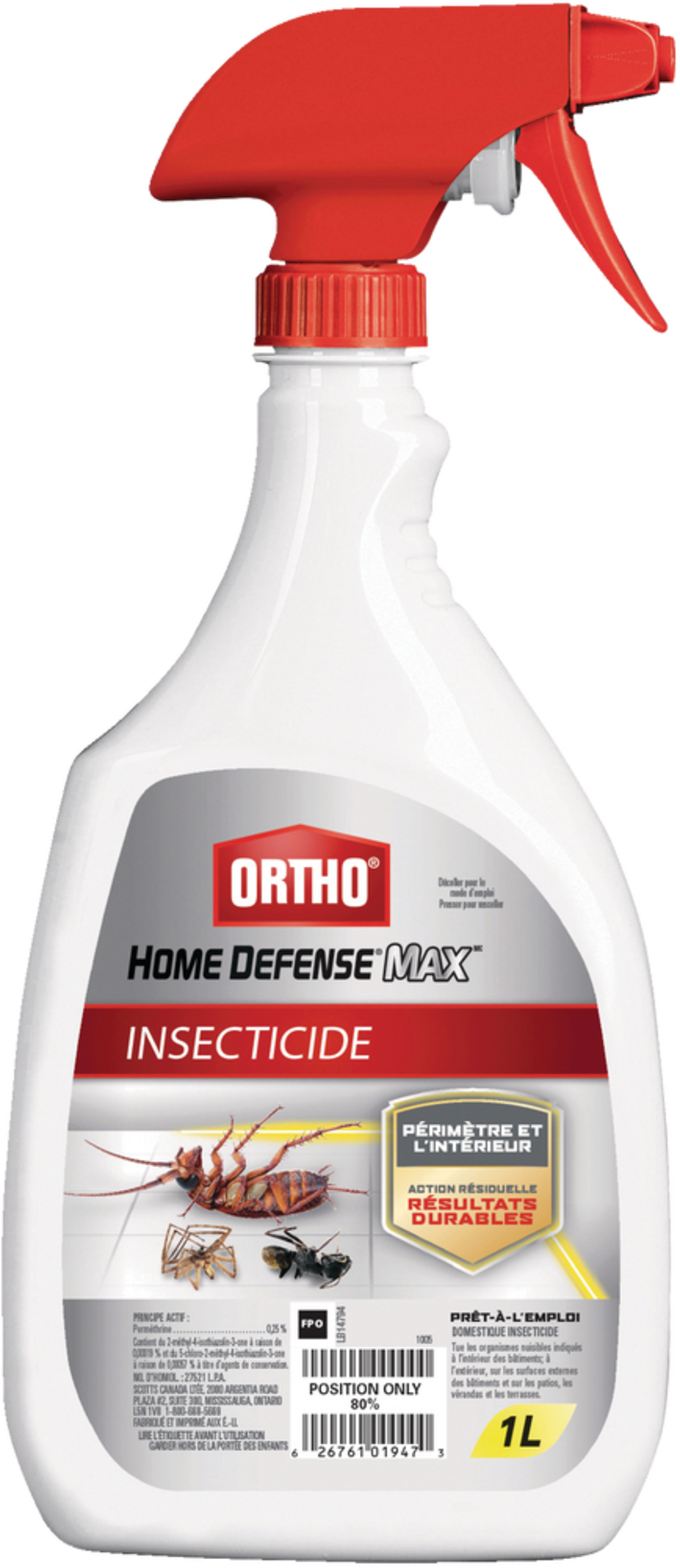 Insecticide Ortho Home Defense MAX, prêt à l'emploi, 1 L Front_Flat