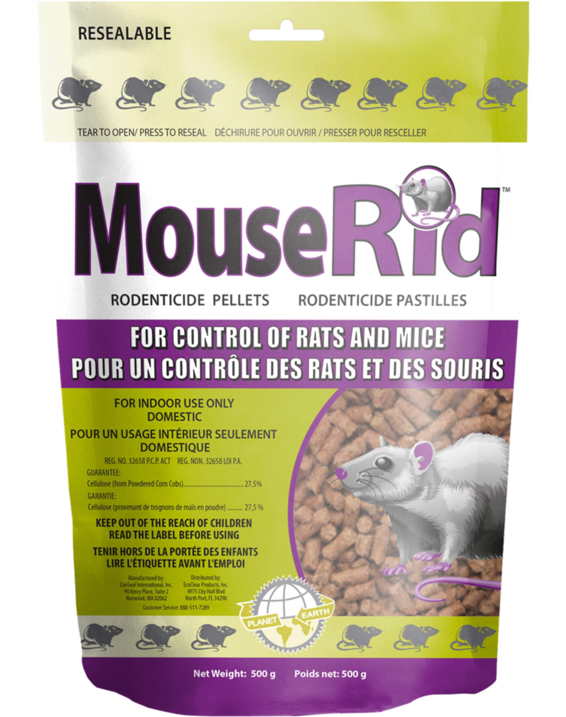 MouseRid Indoor Ready-to-Use Resealable Rodenticide Pellets, 500-g Front_Flat