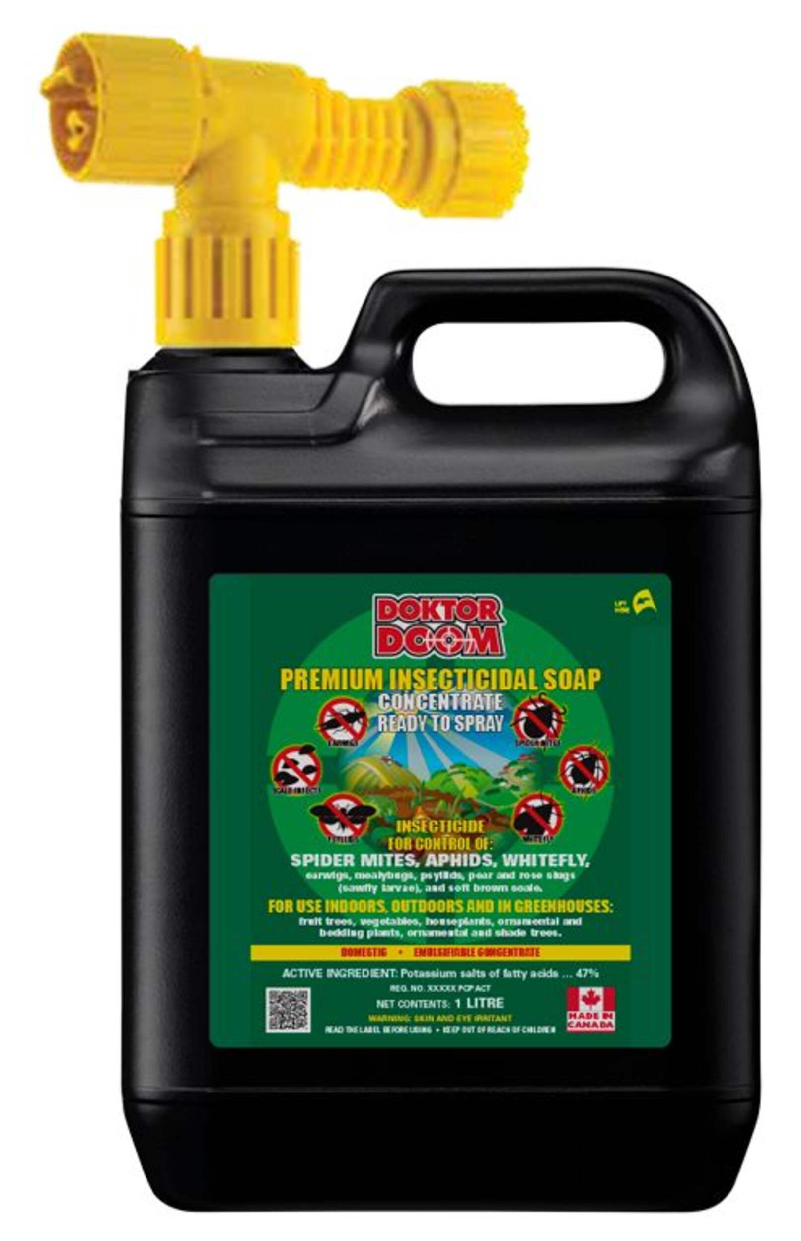 Doktor Doom Indoor/Outdoor Ready-to-Spray Premium Insecticidal Soap Concentrate, 1-L Front_Flat