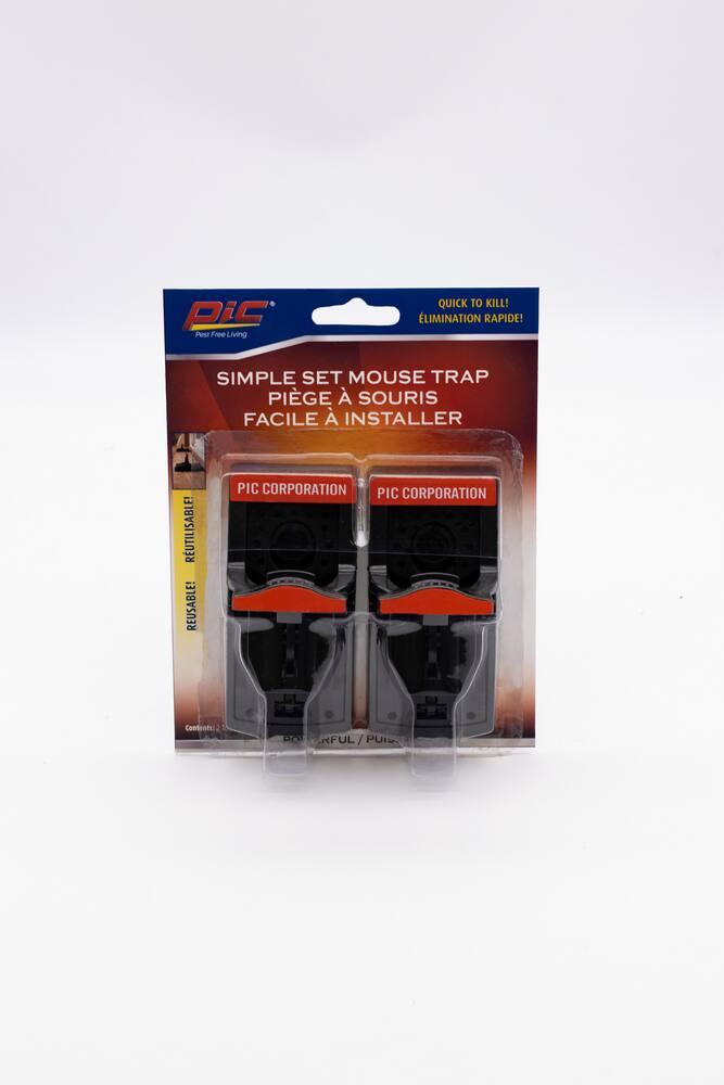 Pic pest free living indoor outdoor reusable simple set mouse trap 2