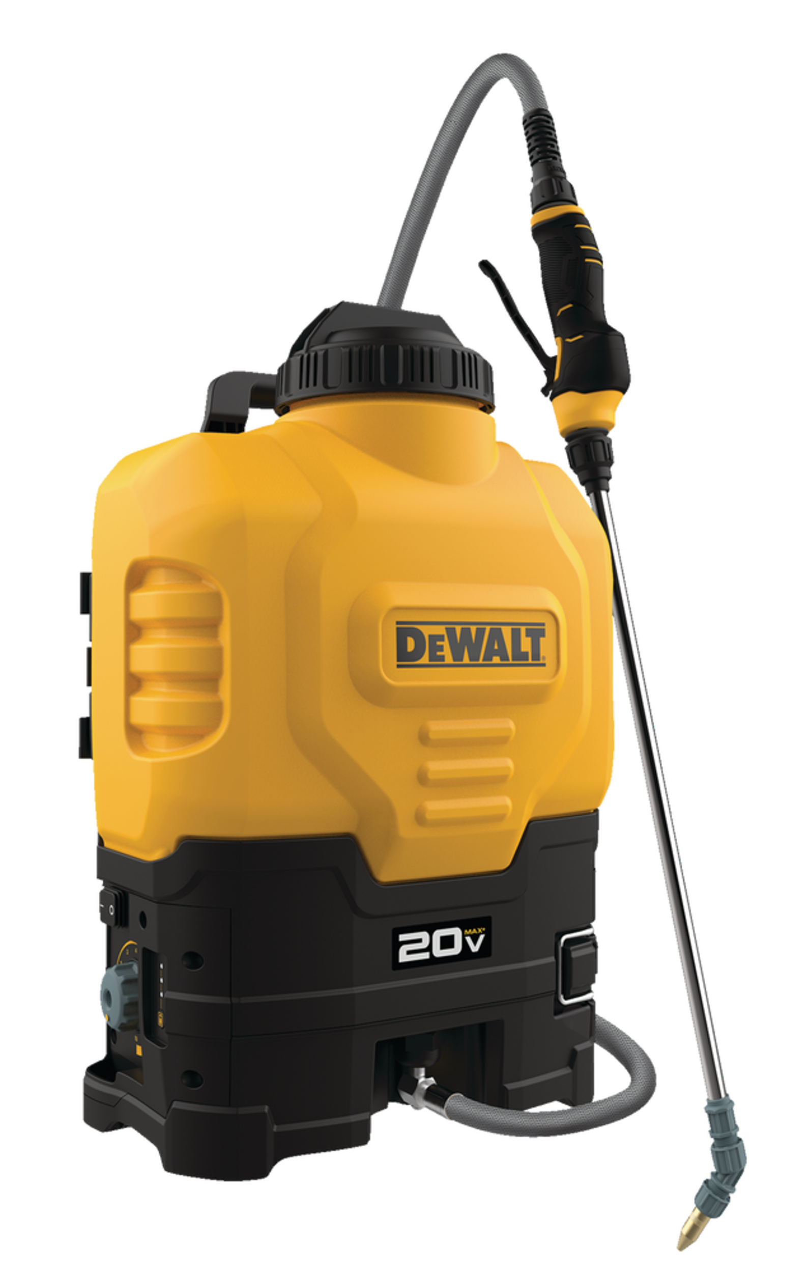 DEWALT 20V 4-Gallon Backpack Sprayer Front_Three_Fourths_Angled_Right
