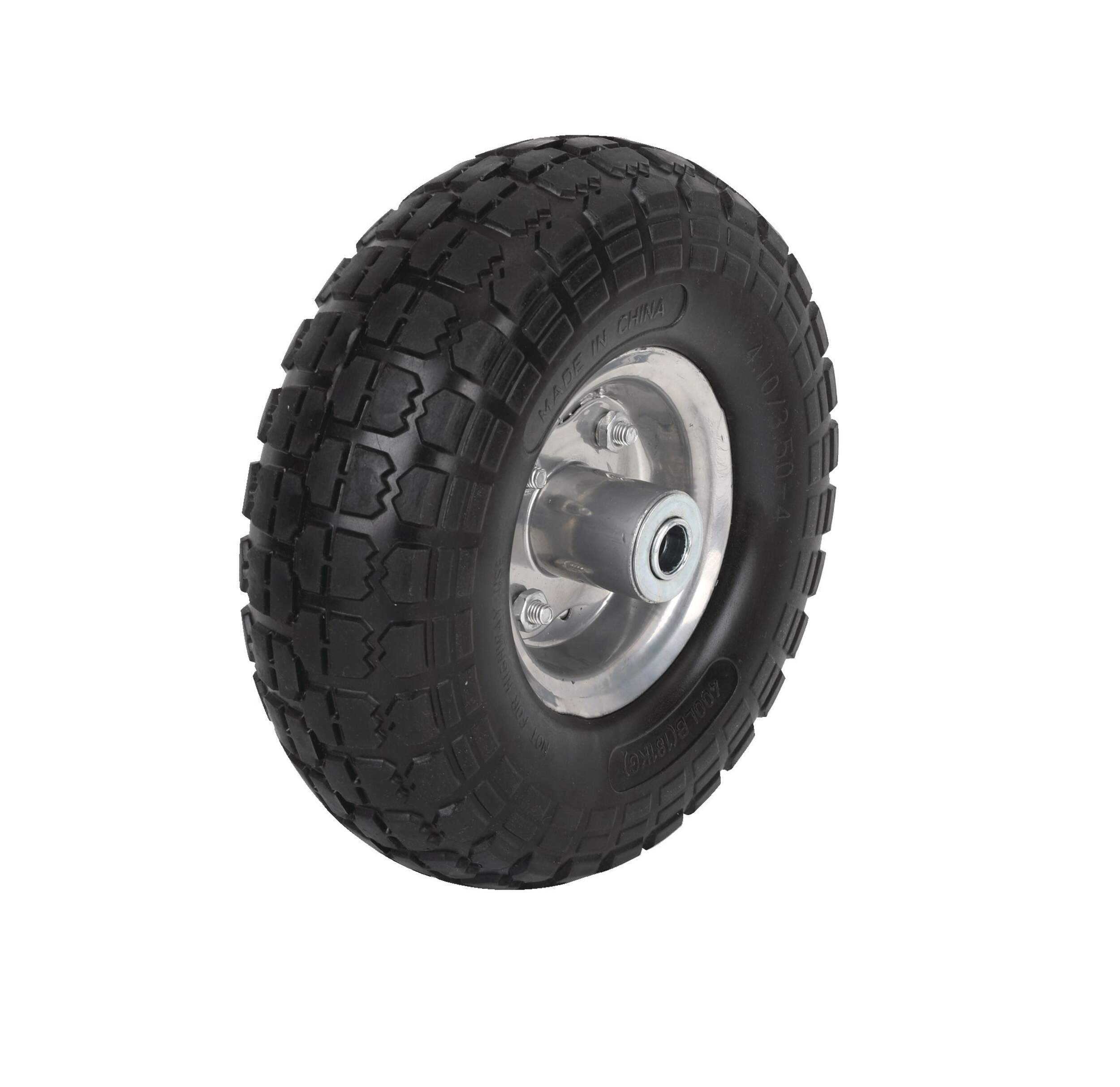 Yardworks 10-in Flat-Free Replacement Wheel/Tire Front_Three_Fourths_Angled_Left