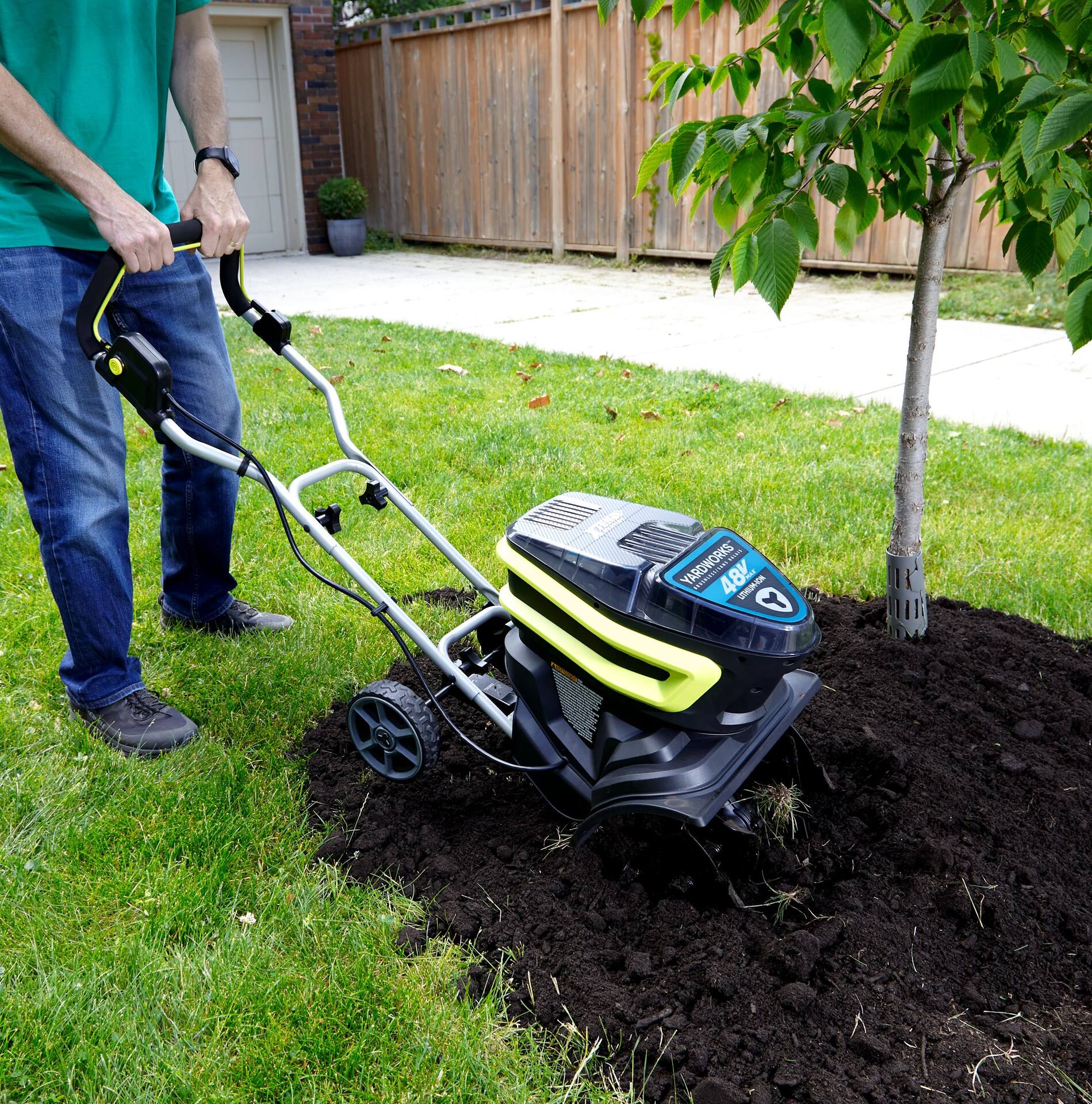 Yardworks 48V Max Brushless Tiller 14 in Canadian Tire