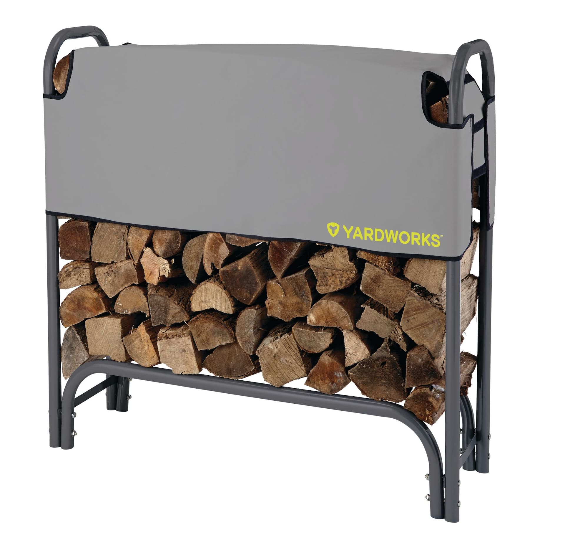Yardworks 4-ft Steel Frame Firewood/Log Rack/Holder