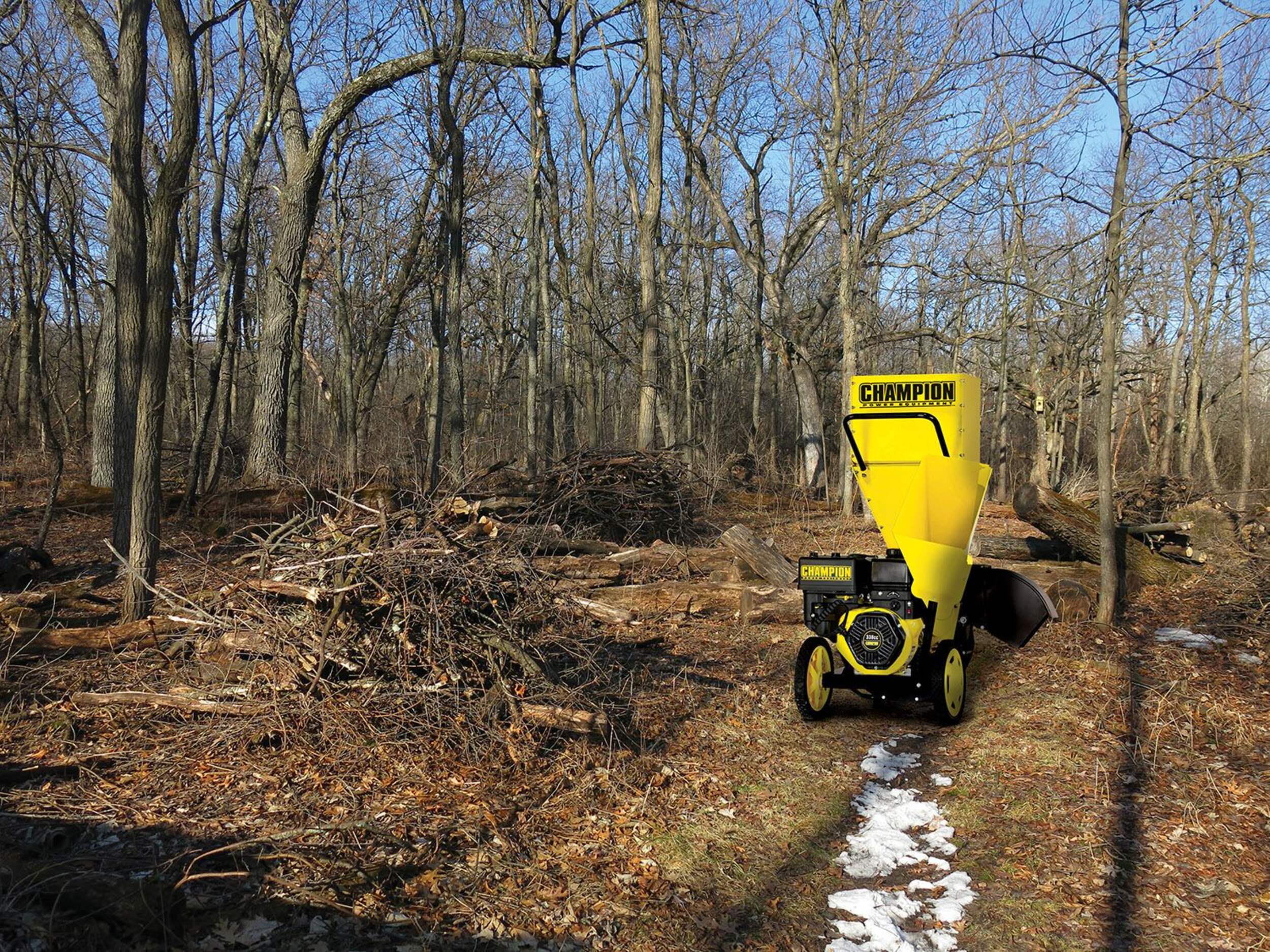 Champion 91050 3in 338cc GasPowered Cordless Shredder/Chipper