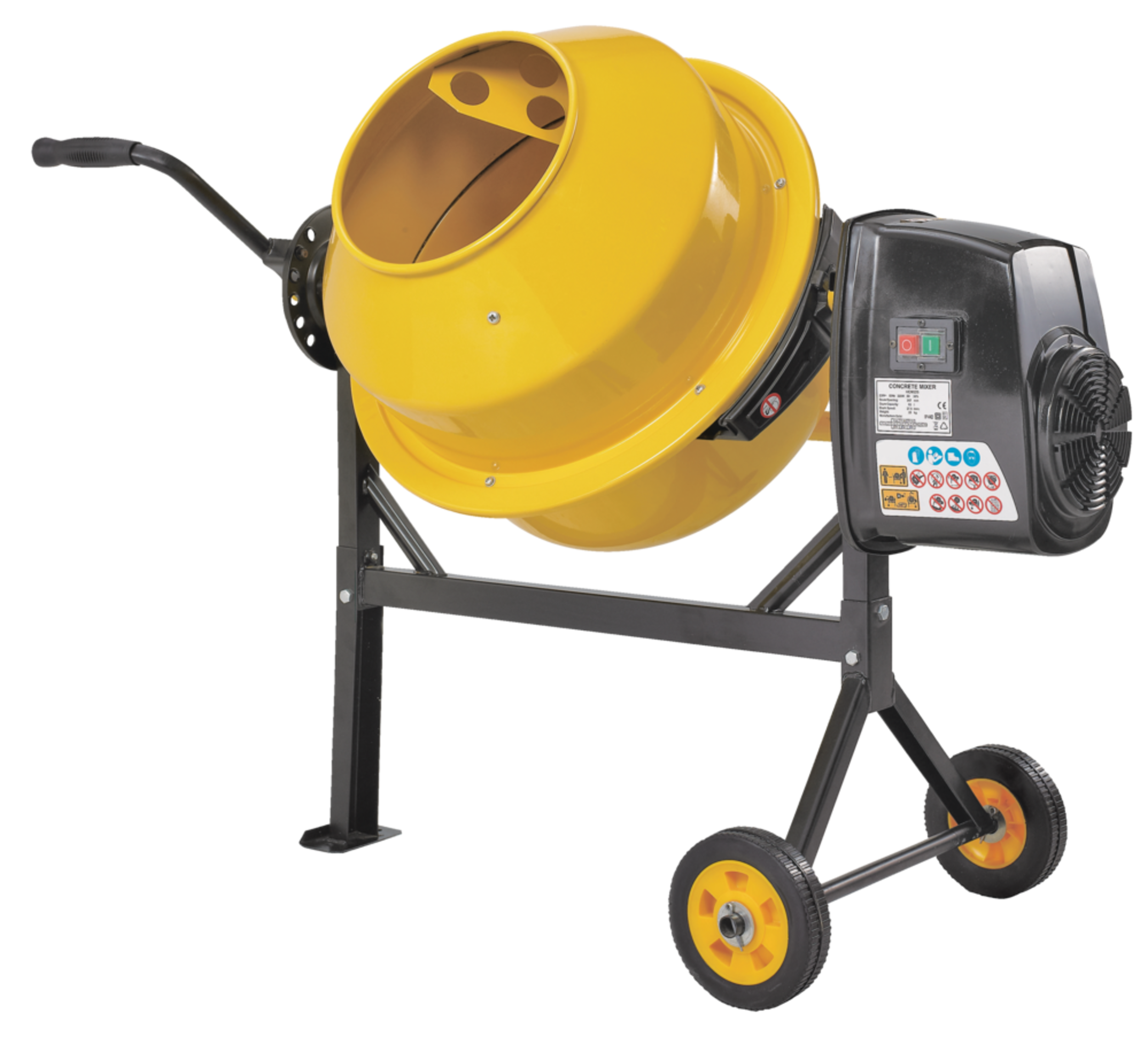 74005 1.5A Portable Electric Concrete Mixer, 46-L/1.62-cu-ft Front_Angled_Left