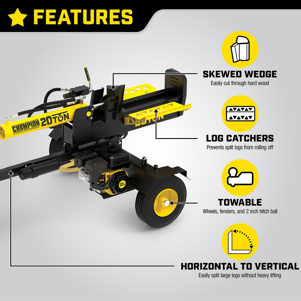 Champion 100888 20Ton 224cc GasPowered Log Splitter Canadian Tire