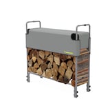 Yardworks Adjustable Steel Construction Half Cover Firewood/Log Rack, 4-ft Front_Angled_Left