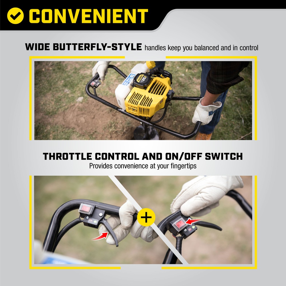 Champion 200940 Power Equipment 8in 52cc GasPowered Cordless Earth Auger Canadian Tire