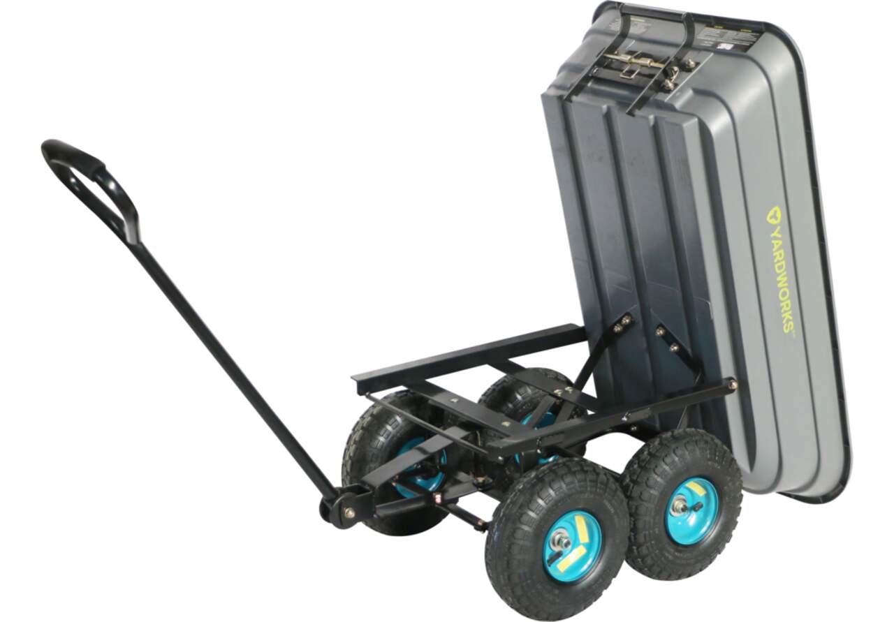 Chariot de jardin/cour côtés amovibles en filet 4 roues bac en acier  Yardworks, 1200 lb