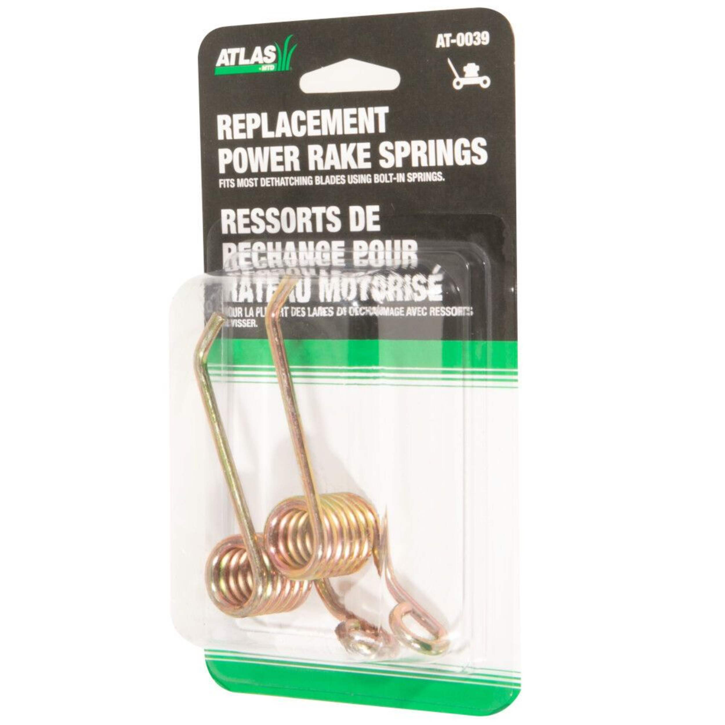 Atlas Thatcher Steel BoltOn Replacement Springs, 2pk; for Lawn Mower