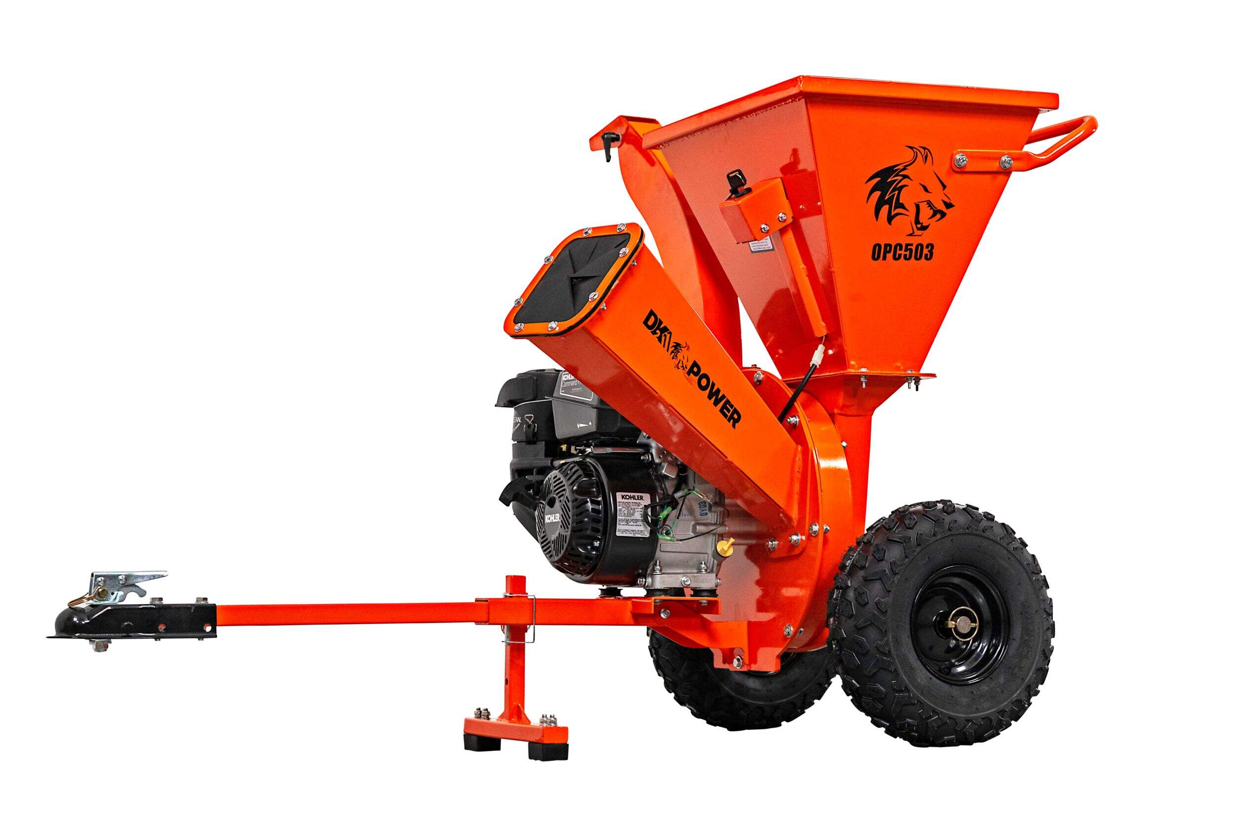 Detail K2 OPC503 3-in 7 HP Gas-Powered Cordless Towable ATV Shredder/Chipper Front_Three_Fourths_Angled_Left