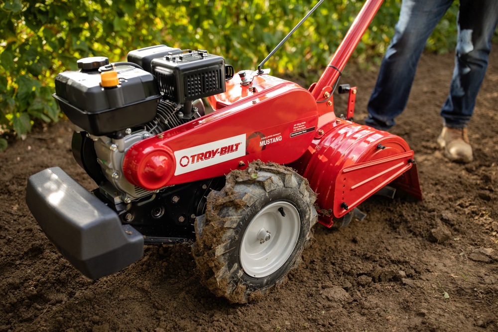 TroyBilt Mustang™ 208cc Rear Tine Tiller with Reverse, 18in