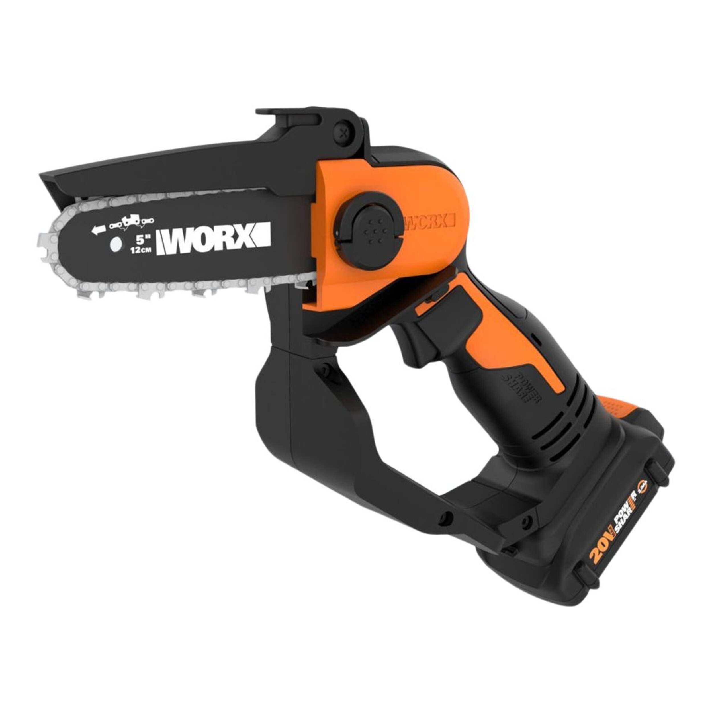 WORX WG324 20V Power Share™ Cordless Pruningsaw, Battery & Charger Included, 5-in Front_Three_Fourths_Angled_Left