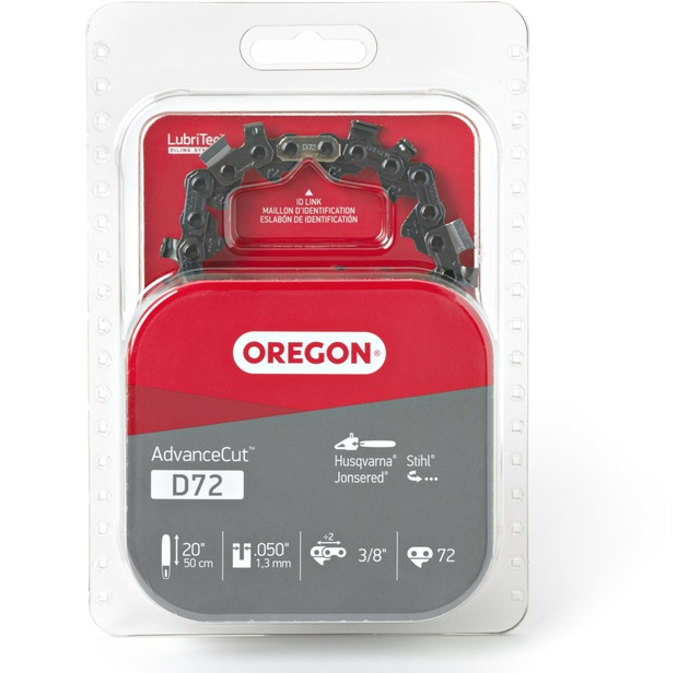 Oregon D72 AdvanceCut Chainsaw Chain, 72 Drive Links, 20in Bar