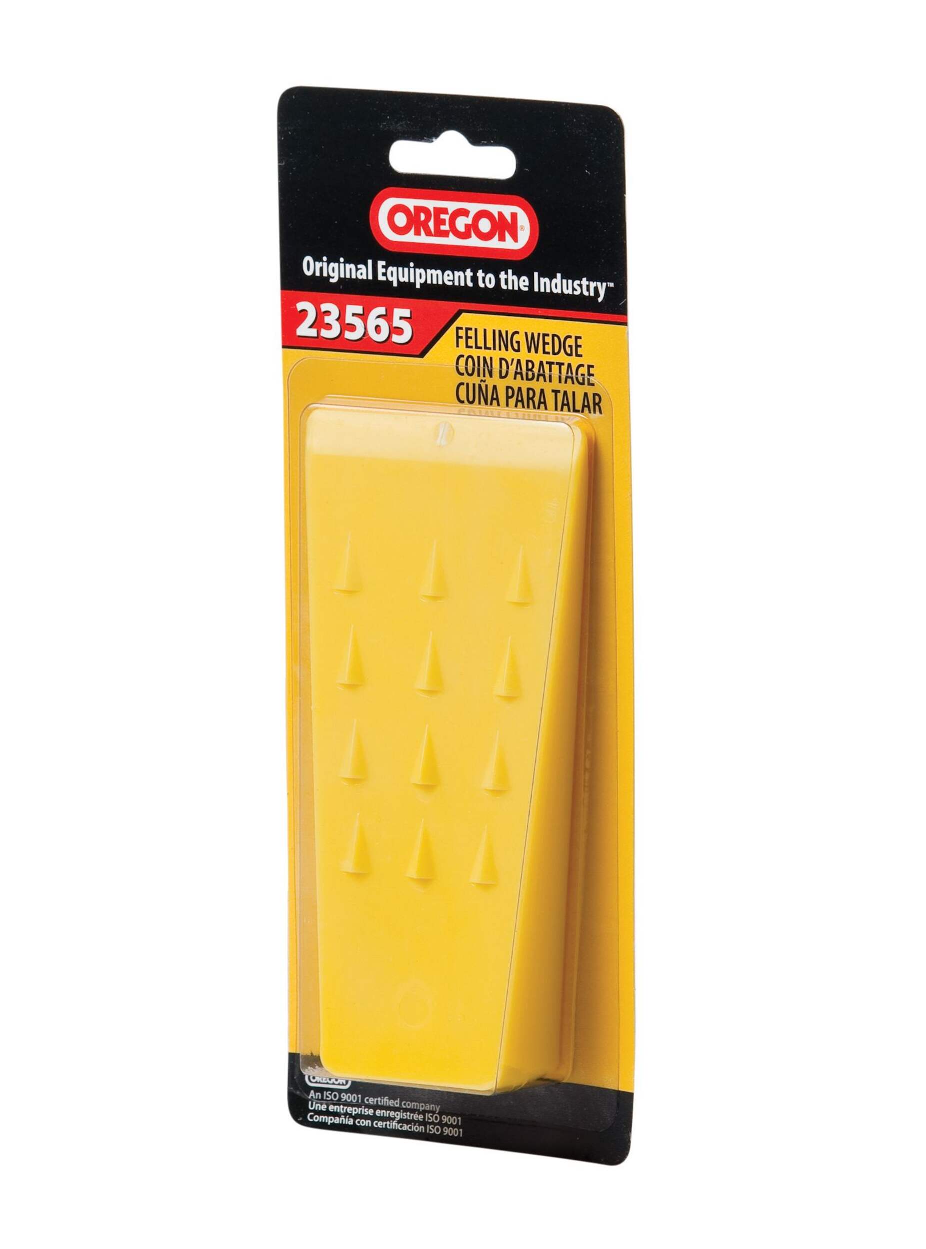 Oregon 23565 Tree Felling Wedge, Lightweight, Yellow, 5.5-in Front_Angled_Left