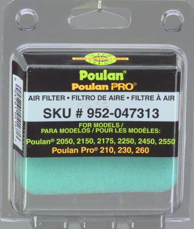 Poulan Chainsaw Air Filter Canadian Tire