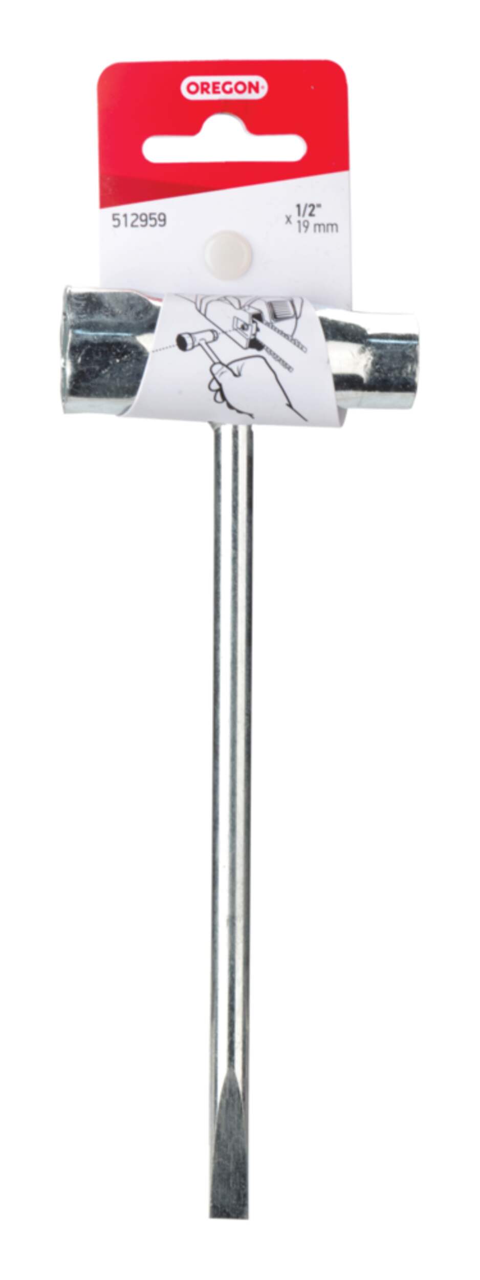 Vis de scie à chaîne Oregon 512959, 13 mm et 19 mm Front_Flat