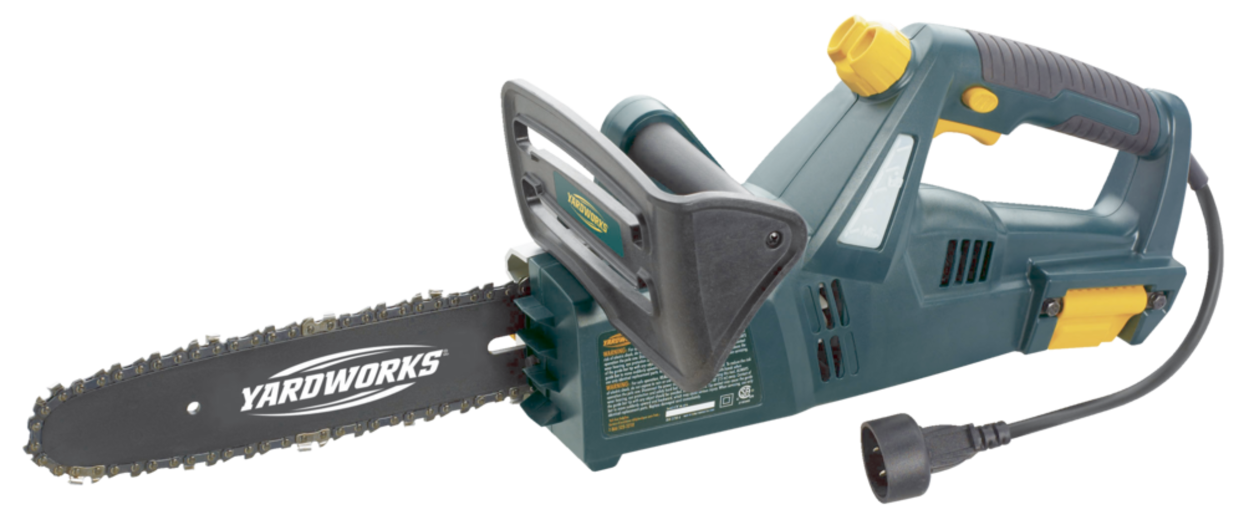 Yardworks 7.5A 2-in-1 Electric Chainsaw and Polesaw Front_Angled_Left