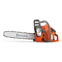 Scie à chaîne à essence Husqvarna 120, moteur 2 temps de 38 cm3, 16 po, orange/gris